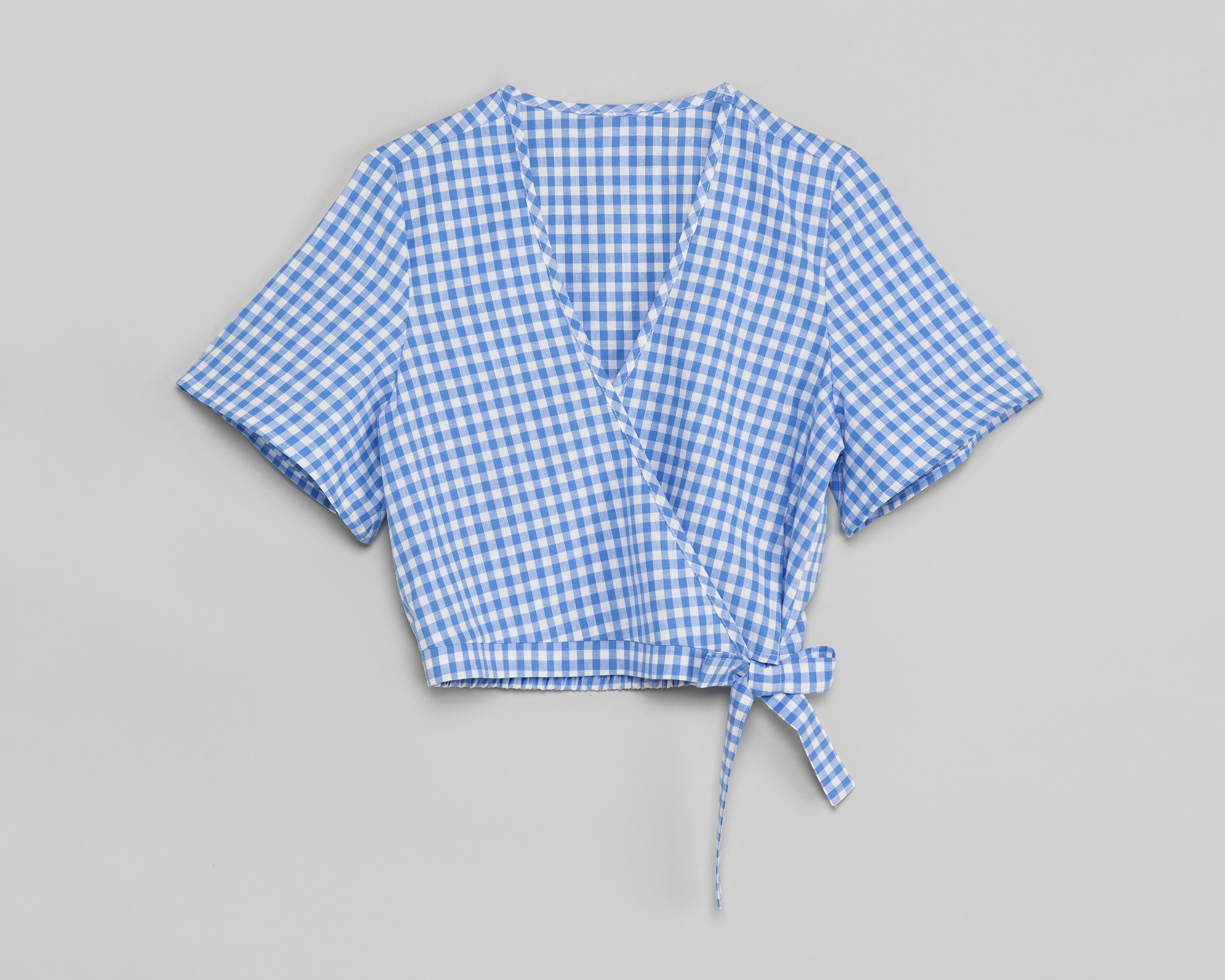 Foto 2 | Blusa Thinner Manga Corta Escote Cruzado Coquette