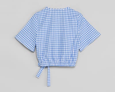 Foto 3 | Blusa Thinner Manga Corta Escote Cruzado Coquette