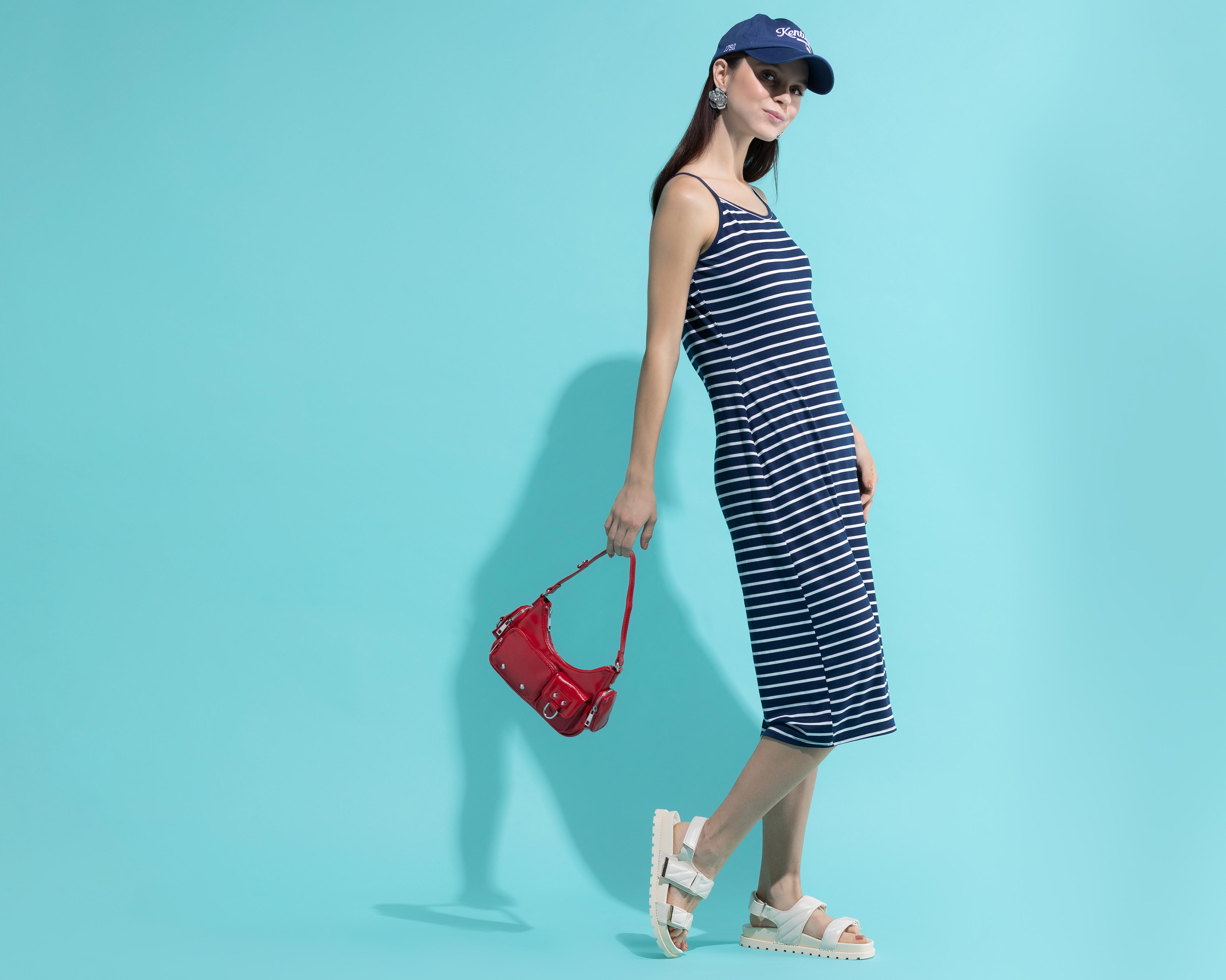 Foto 2 pulgar | Vestido Thinner Casual a Rayas Midi
