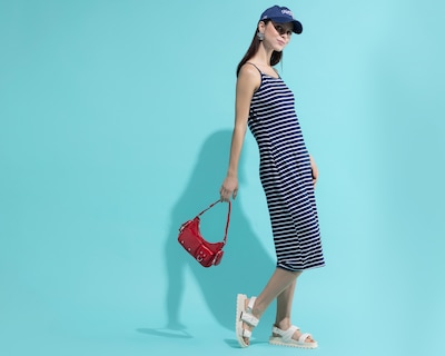 Foto 1 | Vestido Thinner Casual a Rayas Midi