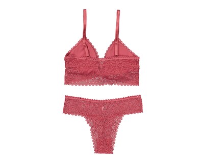Foto 2 | Coordinado con Encaje Copa Completa con Bikini Carnival