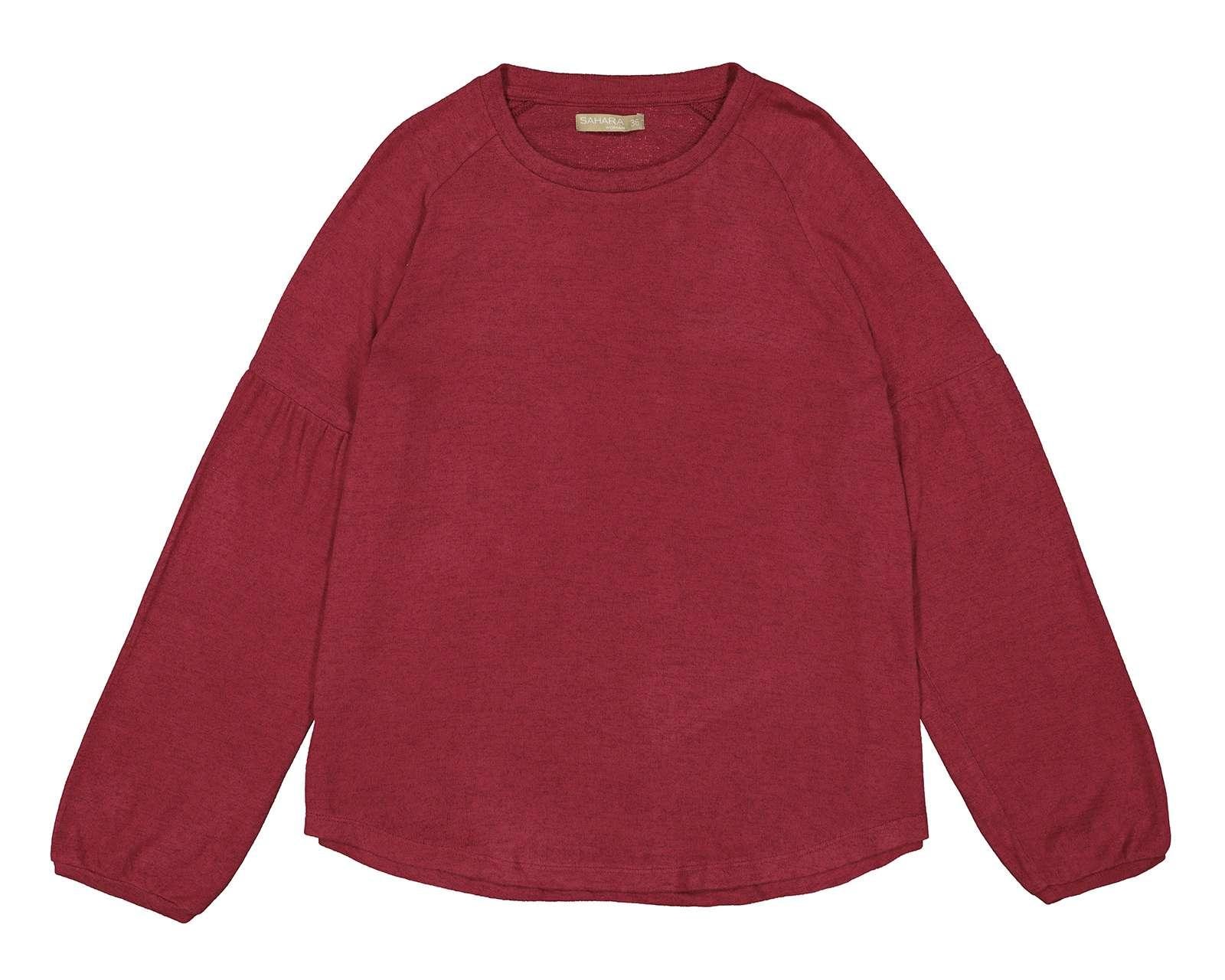 blusa roja manga larga