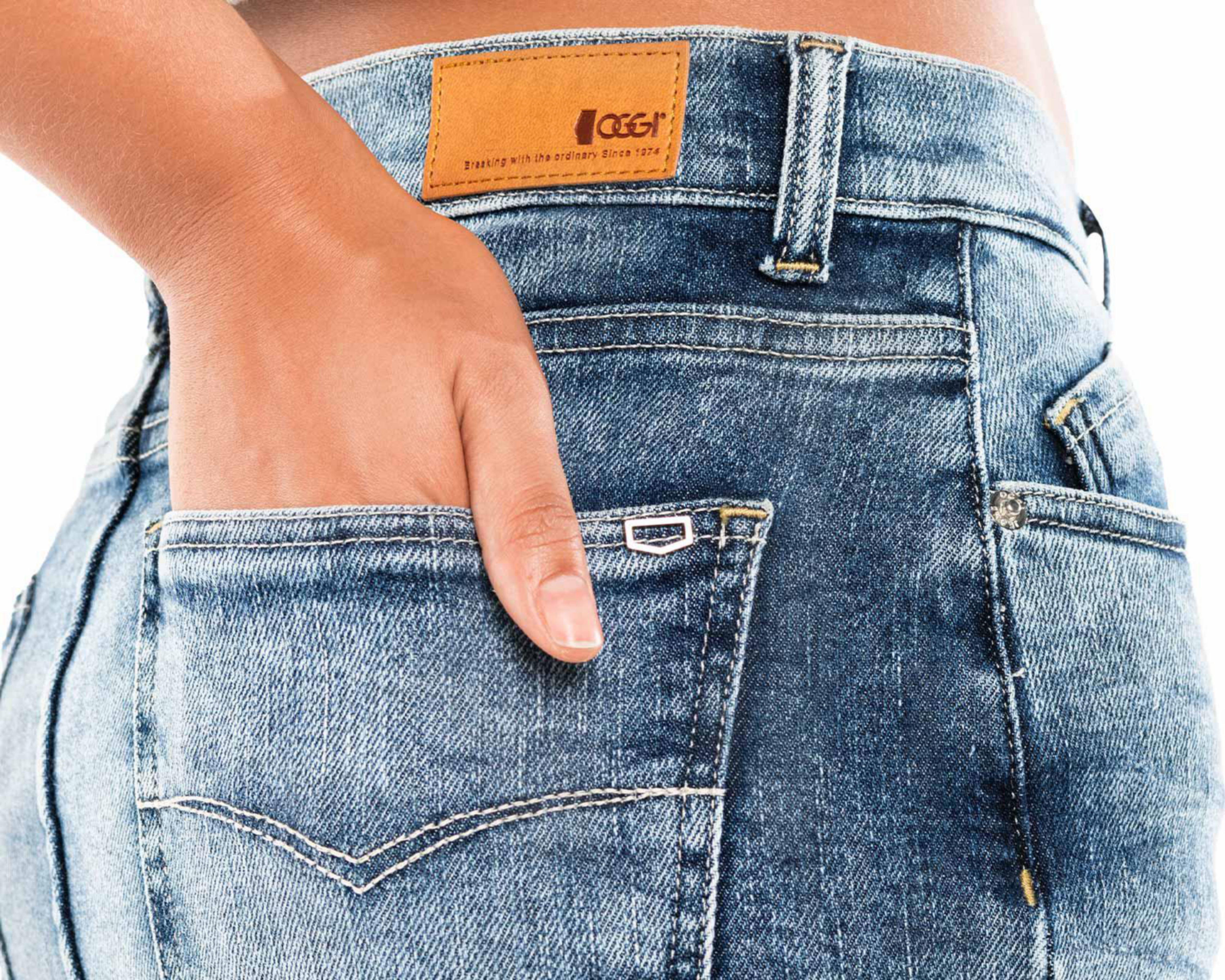 Foto 5 | Falda Corta Oggi de Mezclilla para Mujer