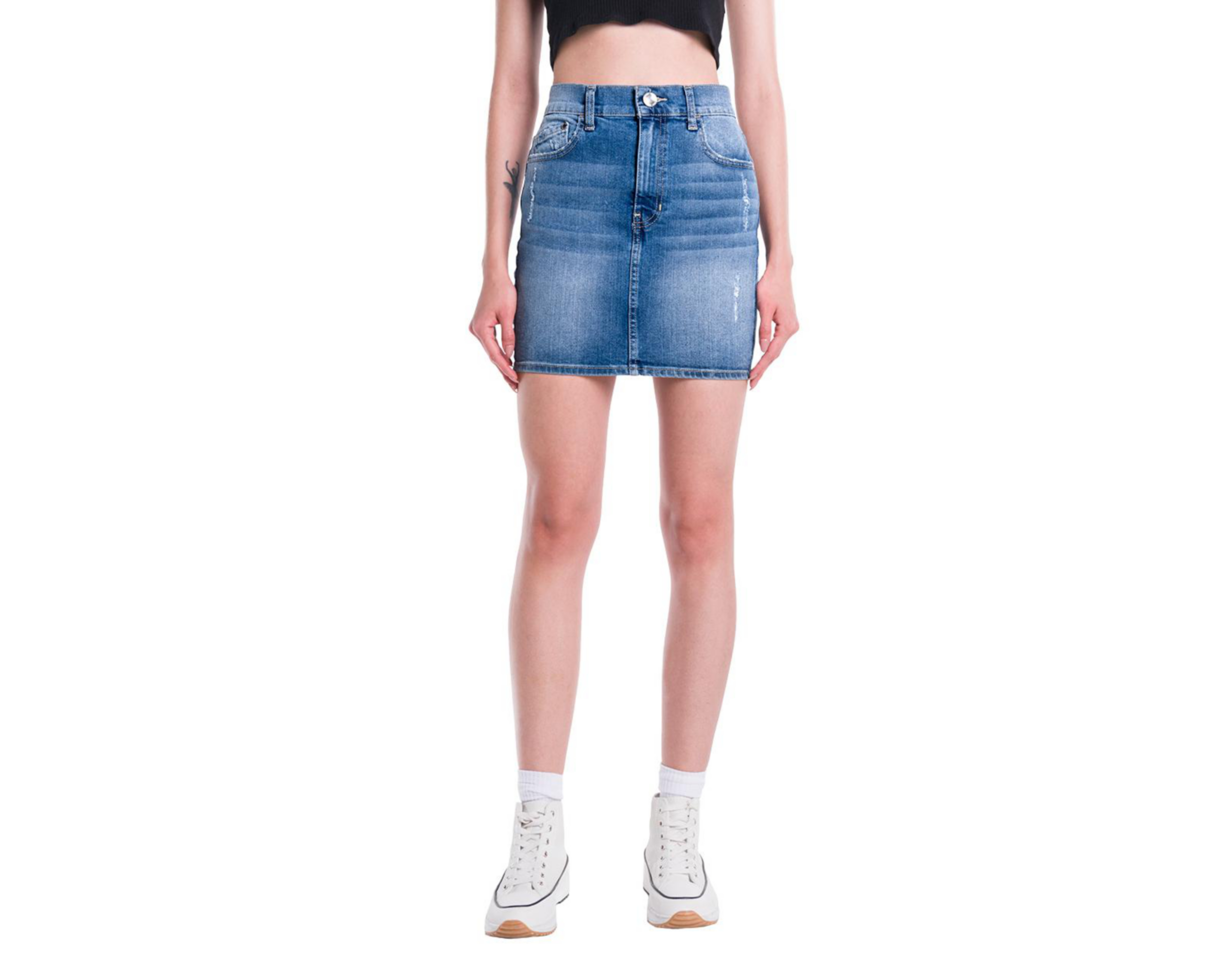 Falda Corta Oggi de Mezclilla para Mujer $399