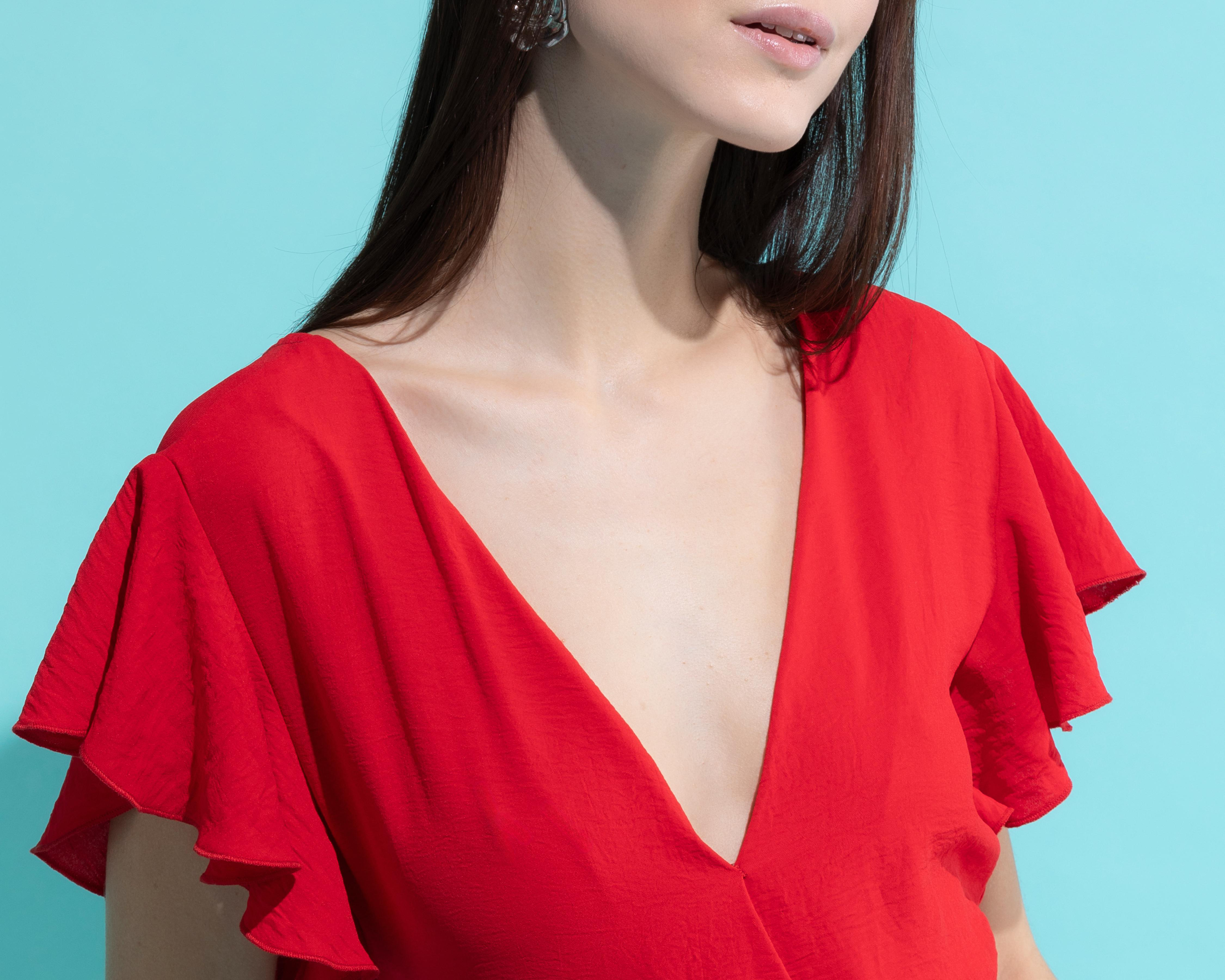 Foto 5 pulgar | Vestido Thinner Casual Corto Rojo