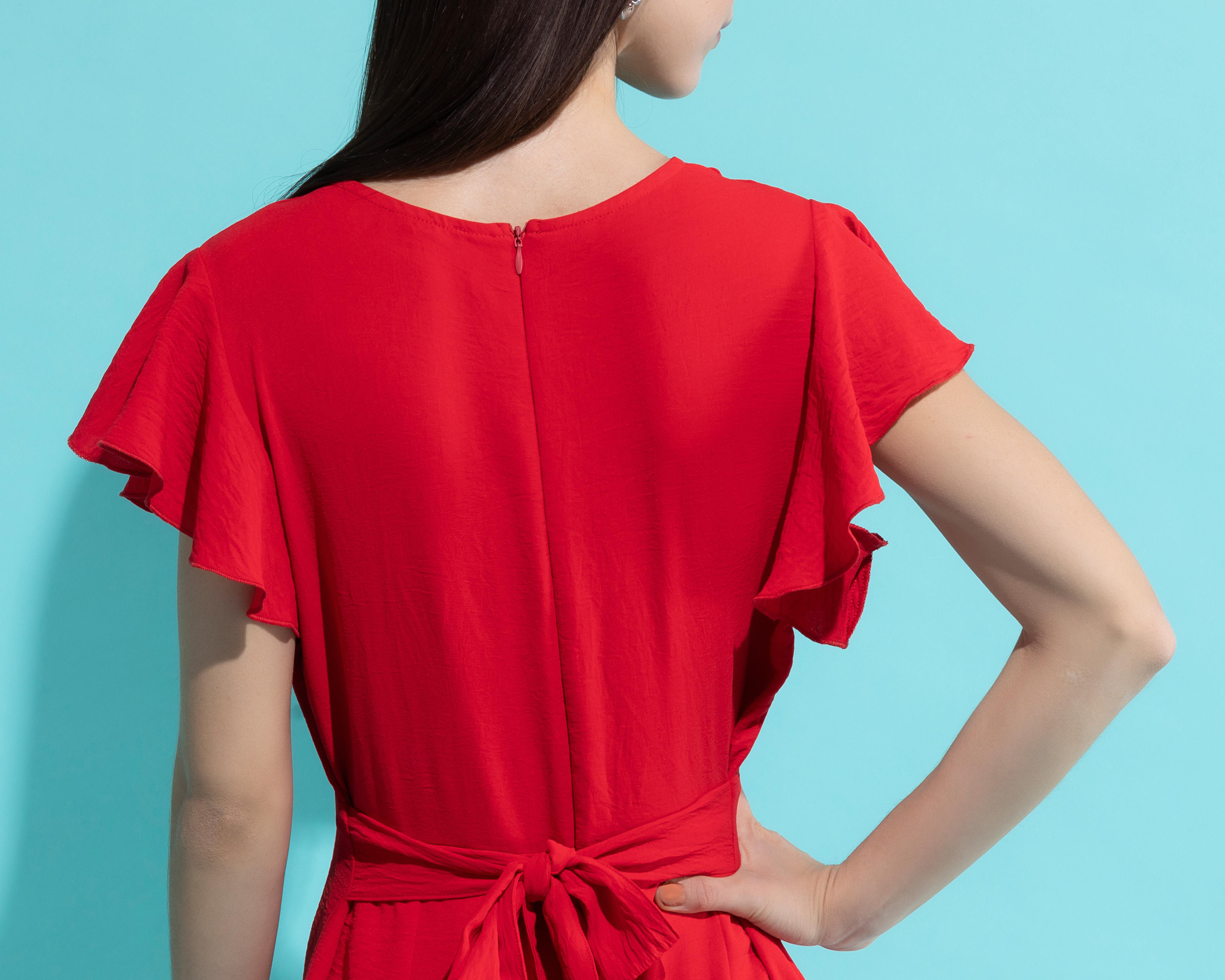 Foto 6 pulgar | Vestido Thinner Casual Corto Rojo
