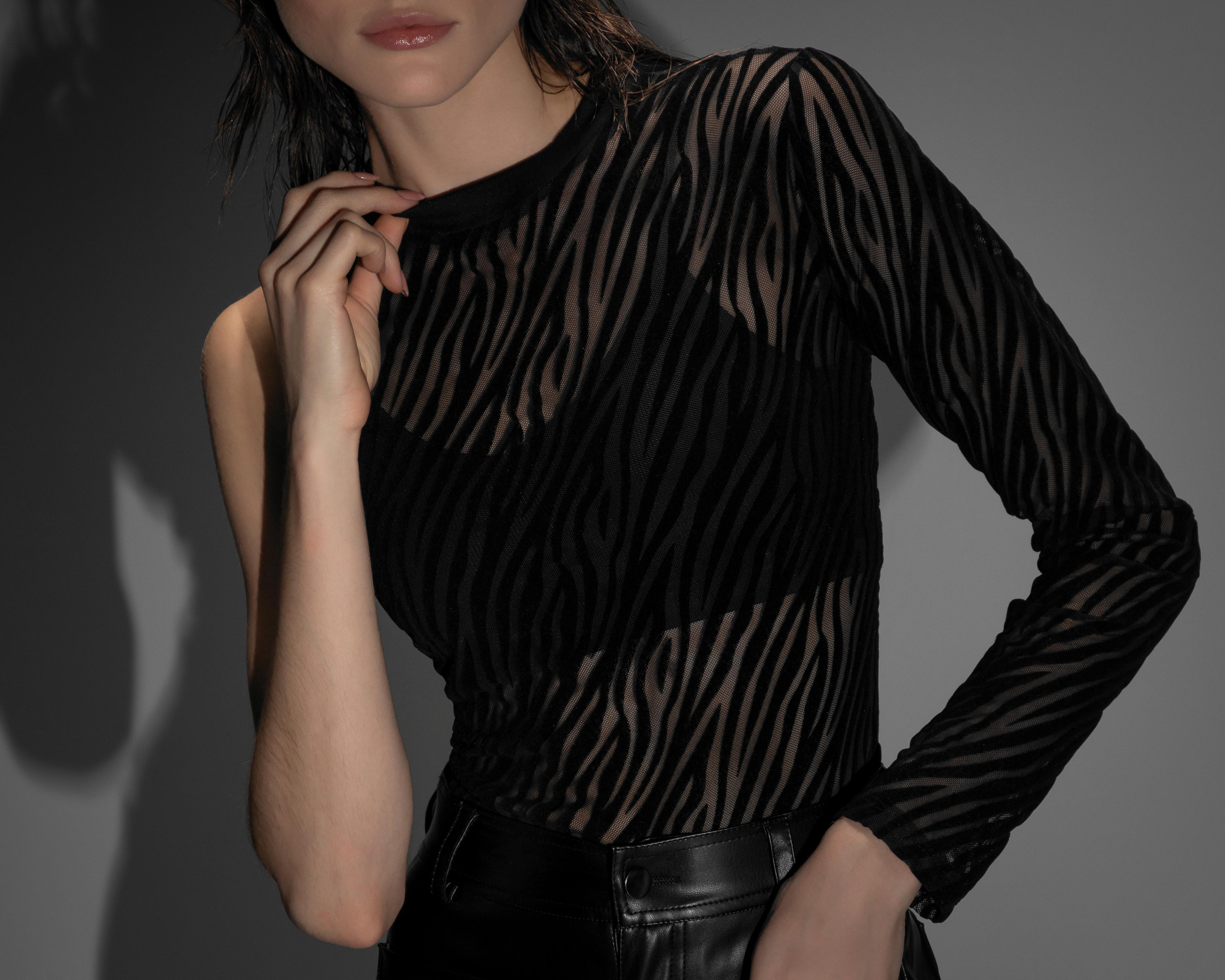 Foto 4 | Body Thinner Hombro Descubierto con Mesh