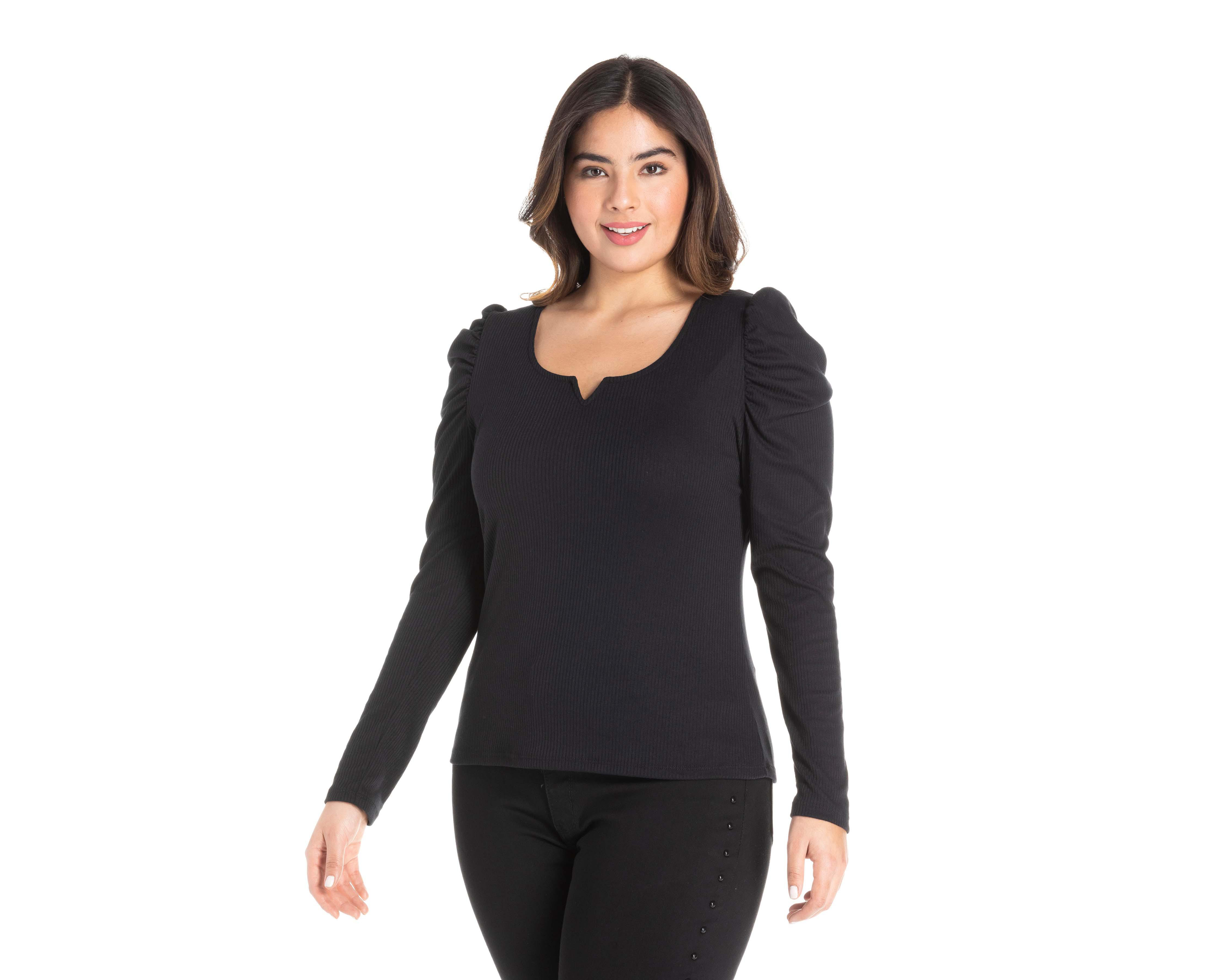 Foto 6 pulgar | Blusa Thinner Manga Larga