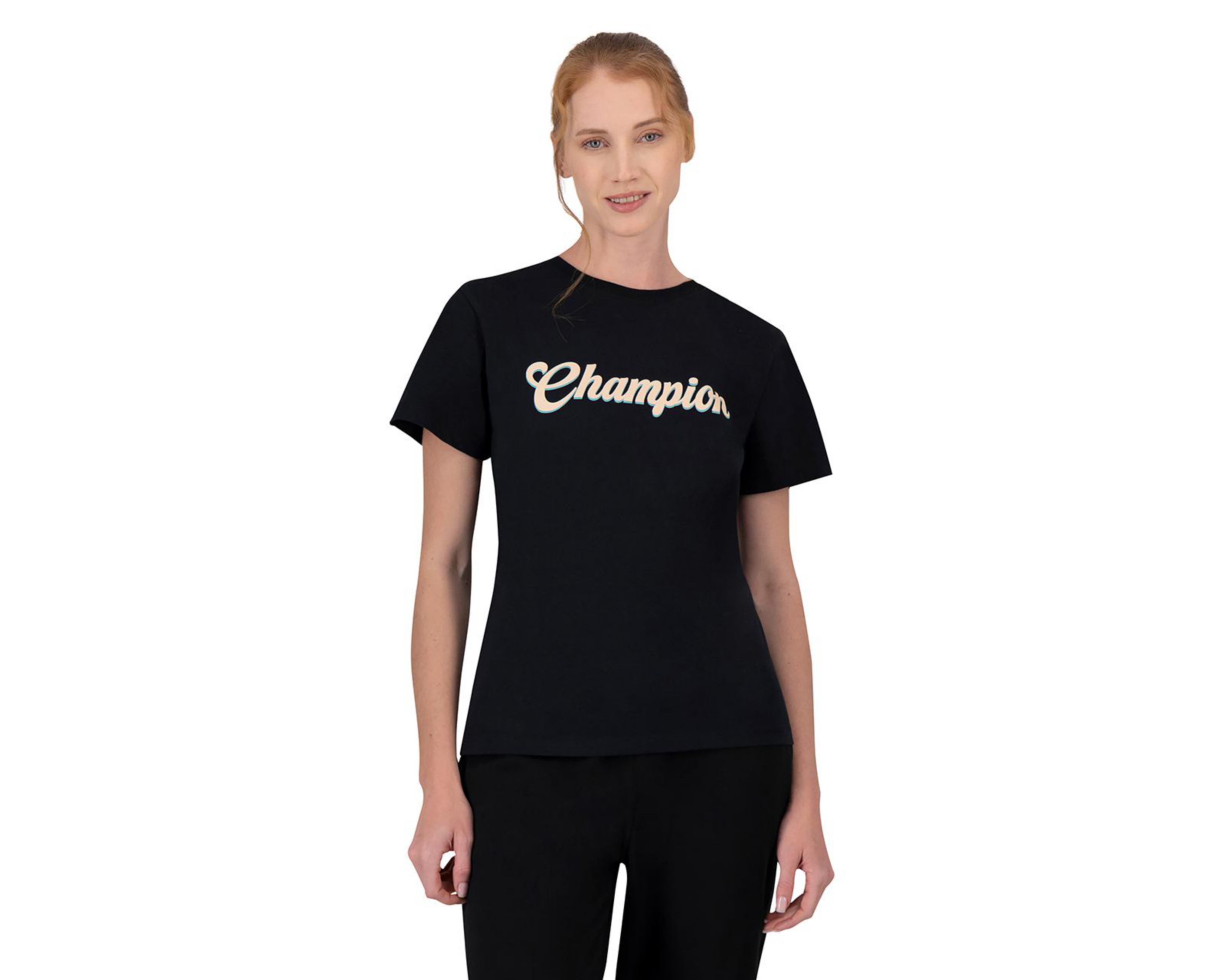 Foto 2 pulgar | Playera Deportiva Champion Shadow Script para Mujer