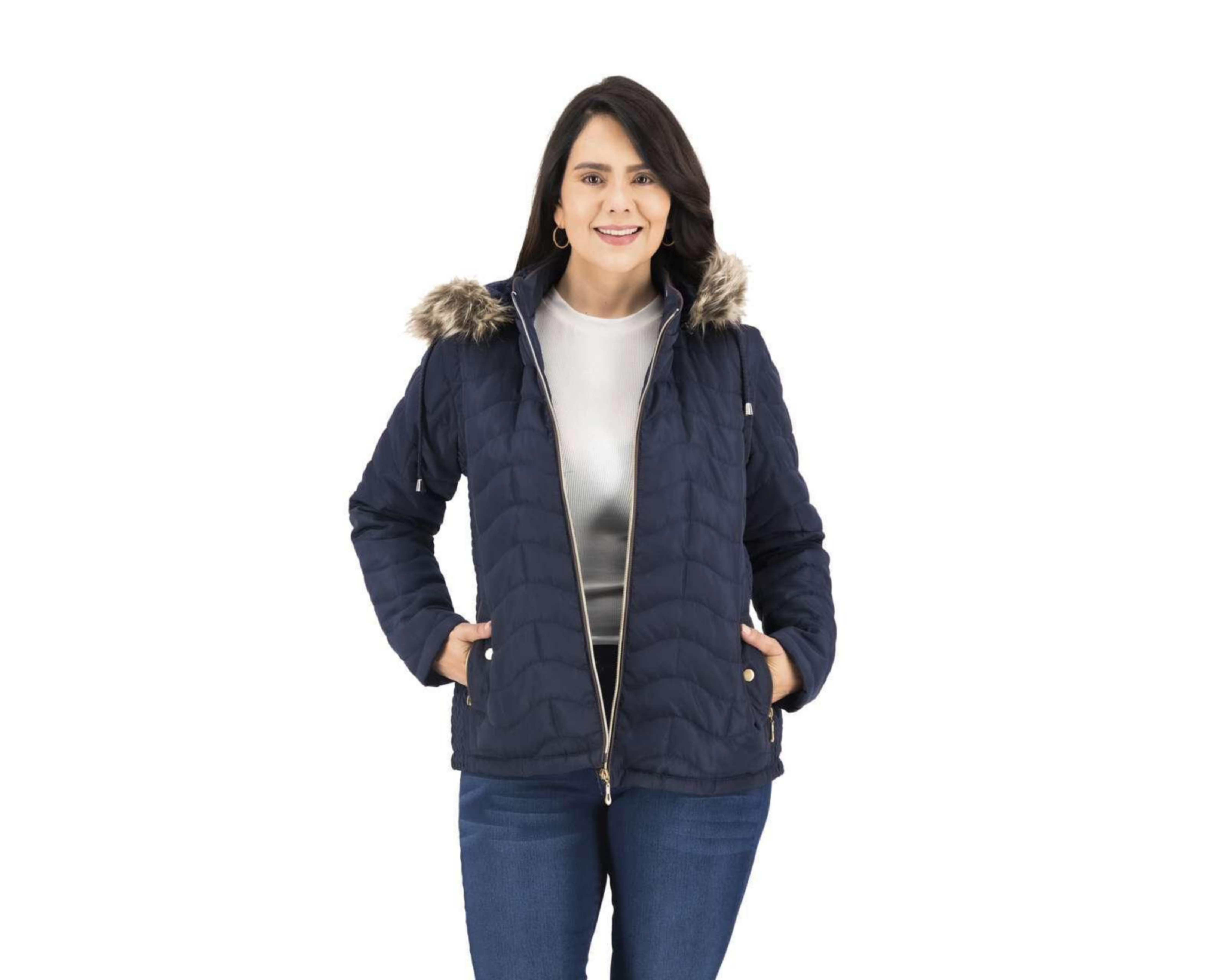Foto 1 | Chamarra Azul  Sahara para Mujer