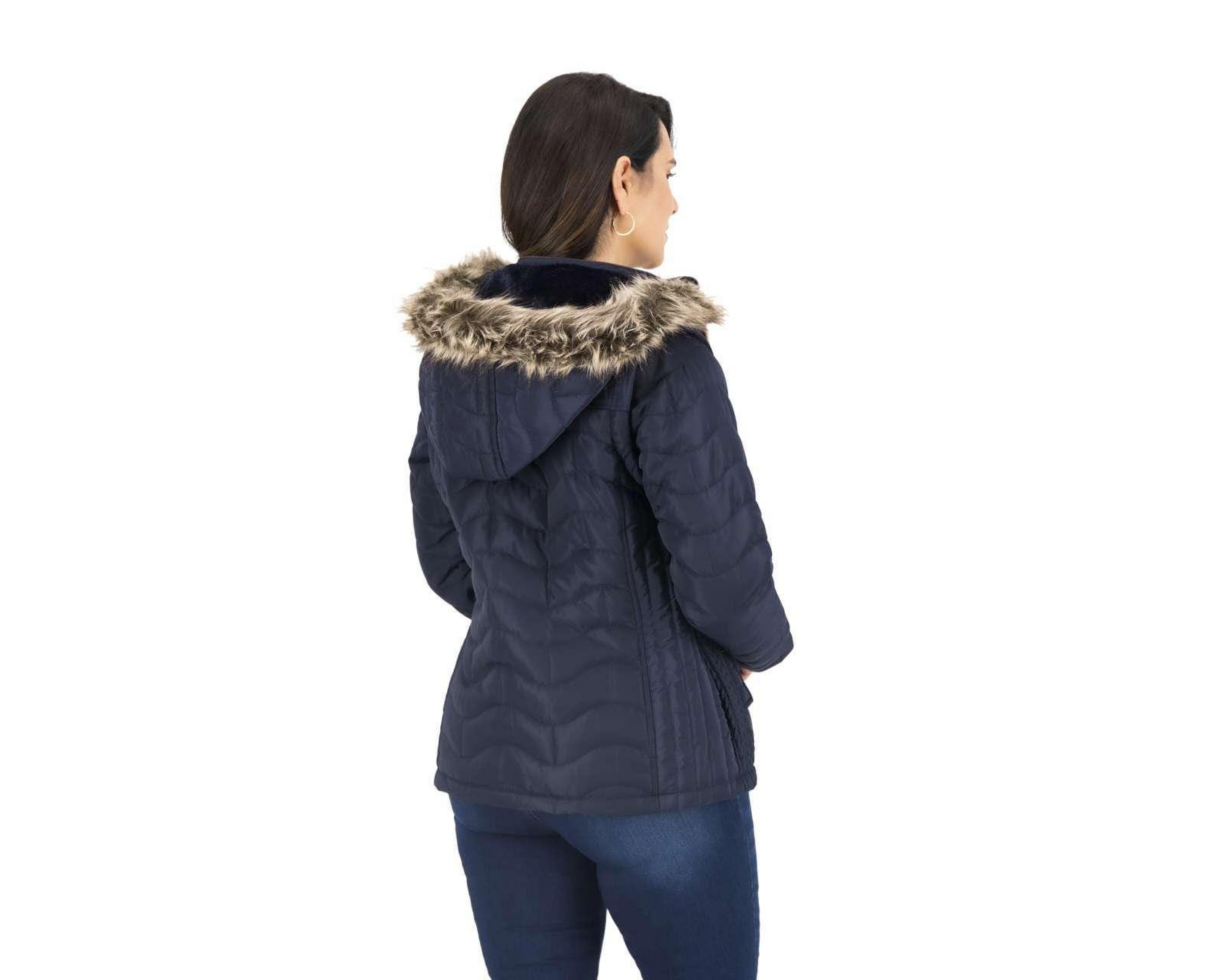 Foto 4 pulgar | Chamarra Azul  Sahara para Mujer