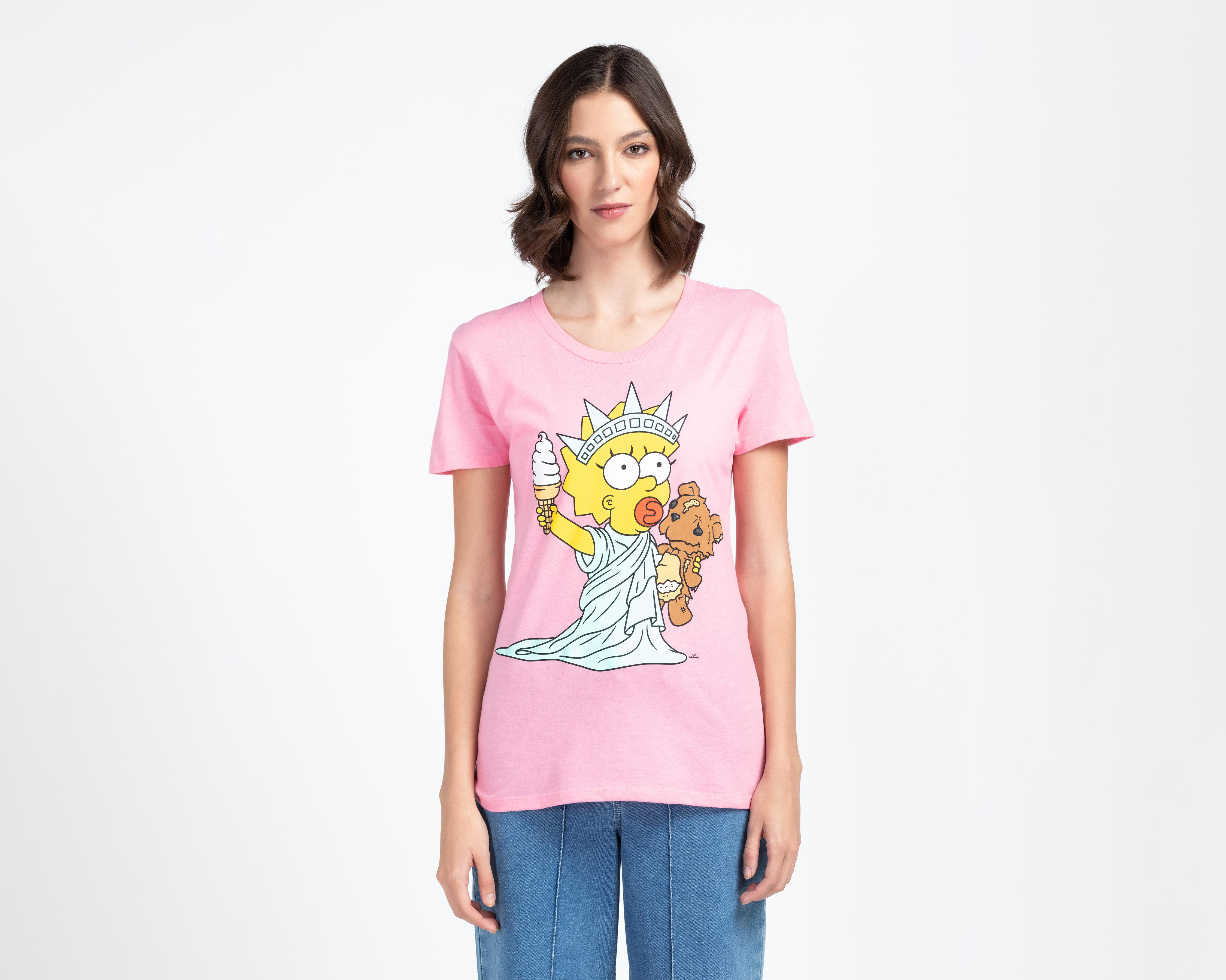 Playera The Simpsons Rosa para Mujer $119