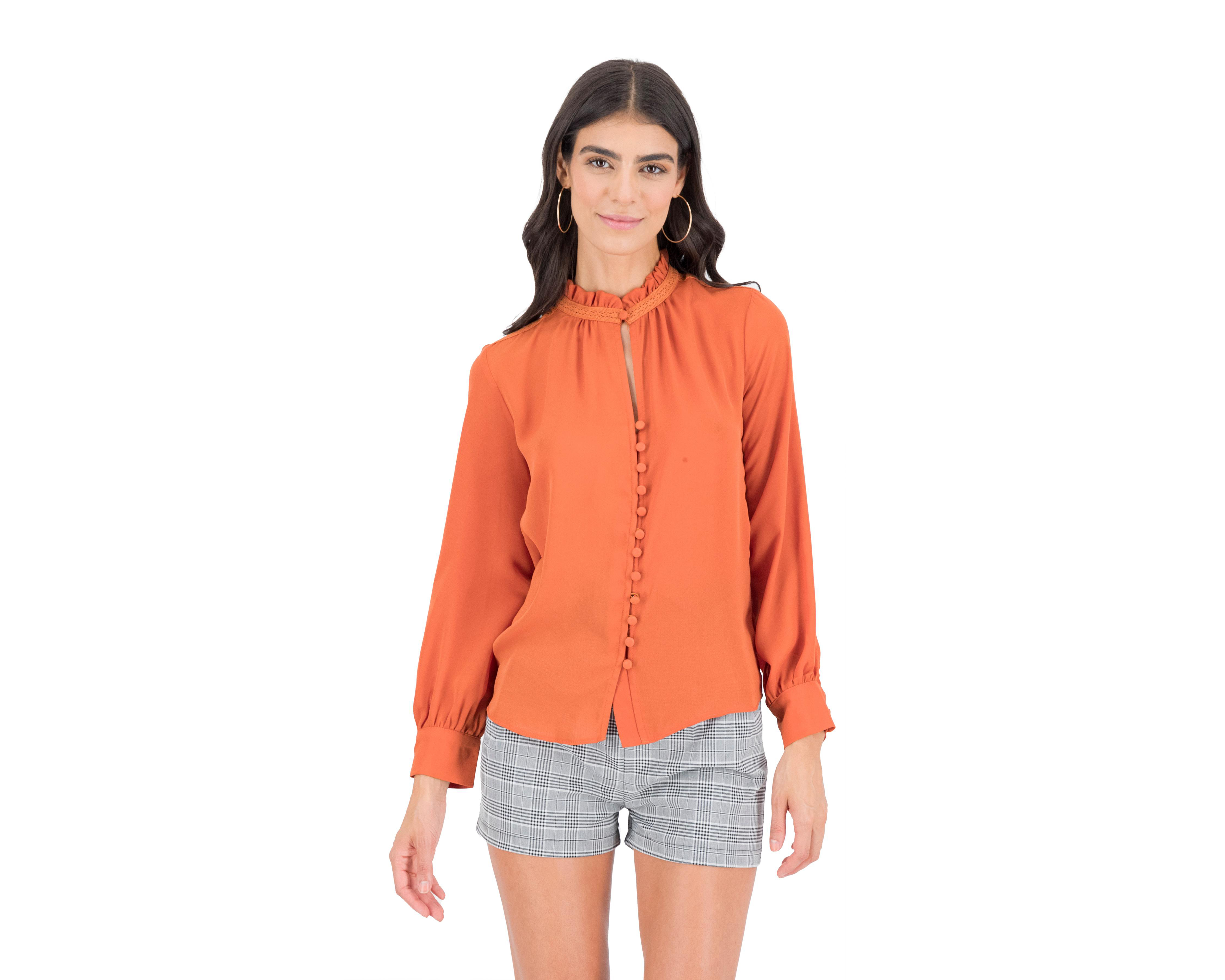 Foto 1 | Blusa Sahara Manga Larga con Botones