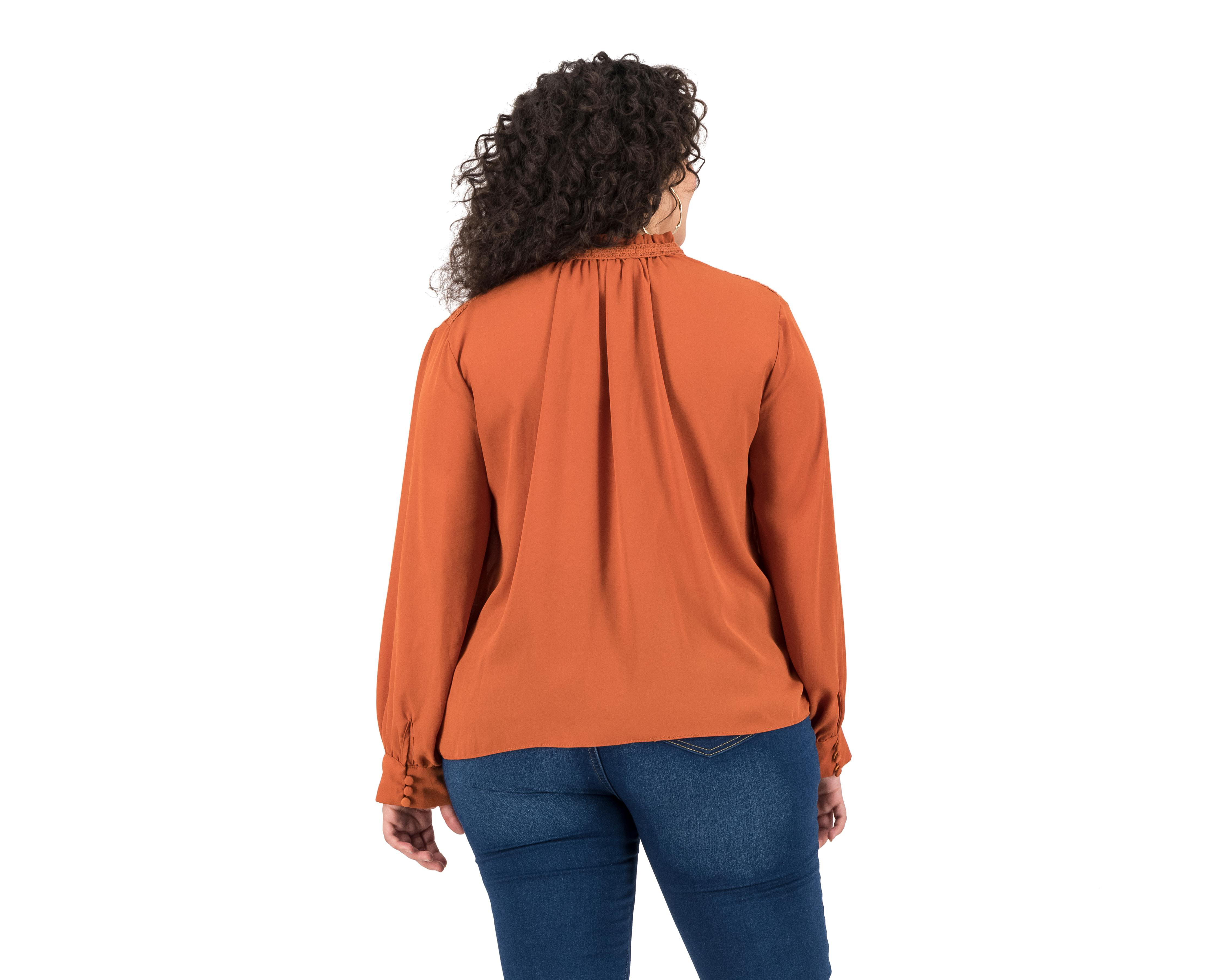 Foto 7 pulgar | Blusa Sahara Manga Larga con Botones