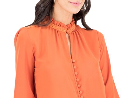 Foto 7 | Blusa Sahara Manga Larga con Botones