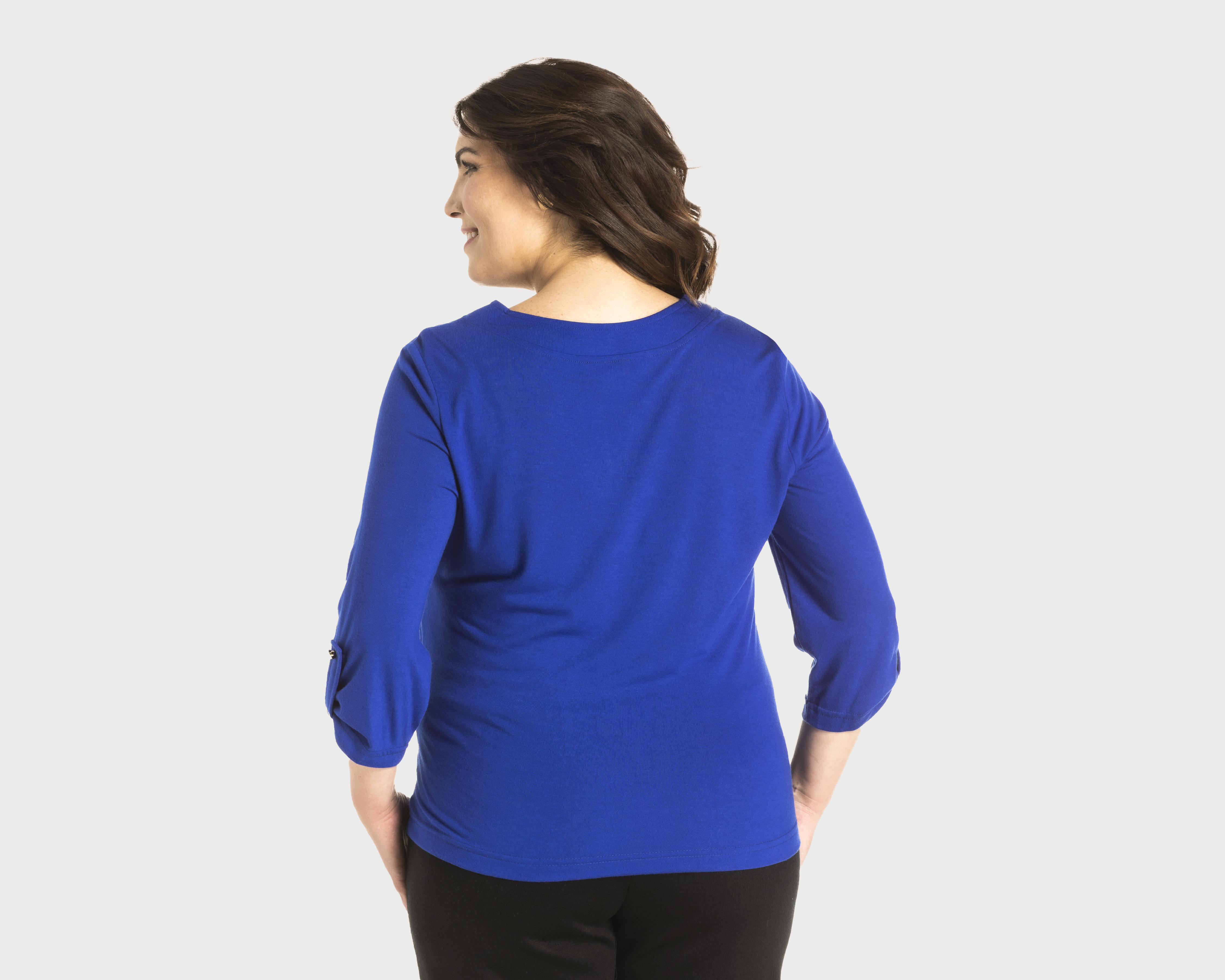 Foto 2 | Blusa Lady Sun Manga 3/4 Azul