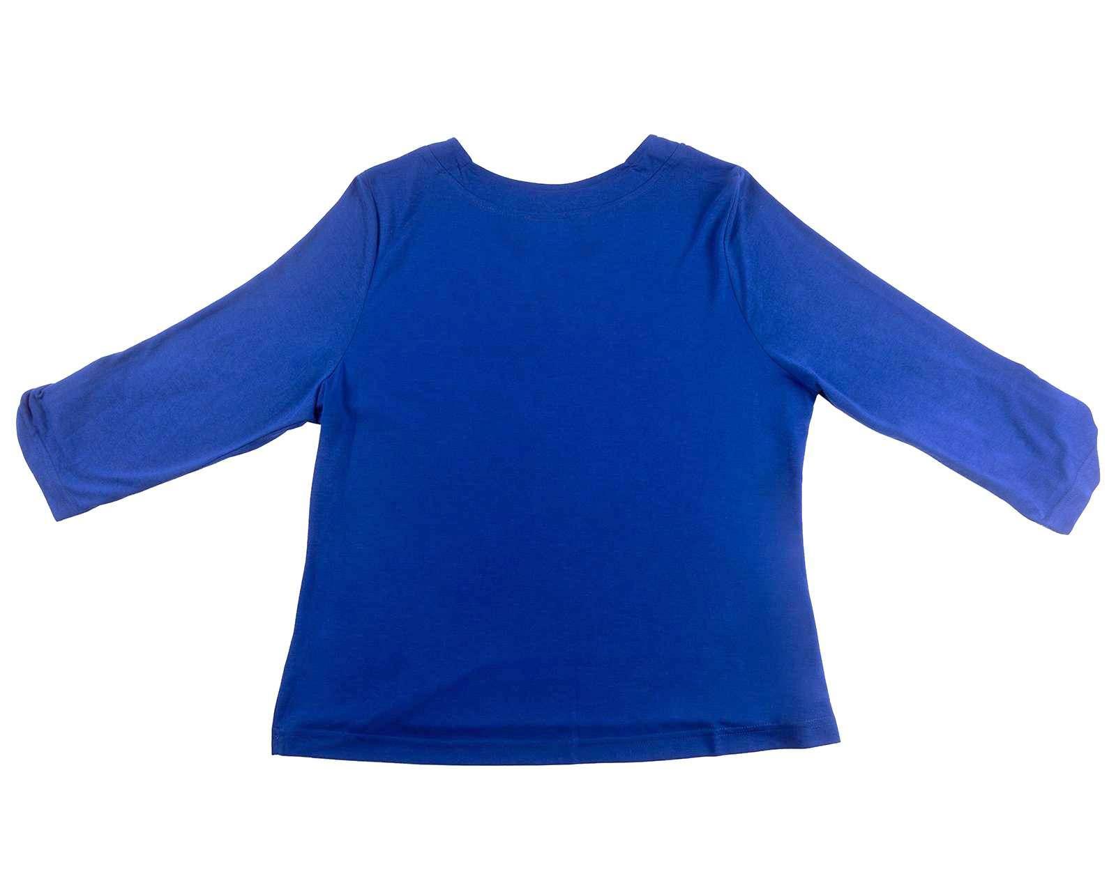 Foto 6 pulgar | Blusa Lady Sun Manga 3/4 Azul