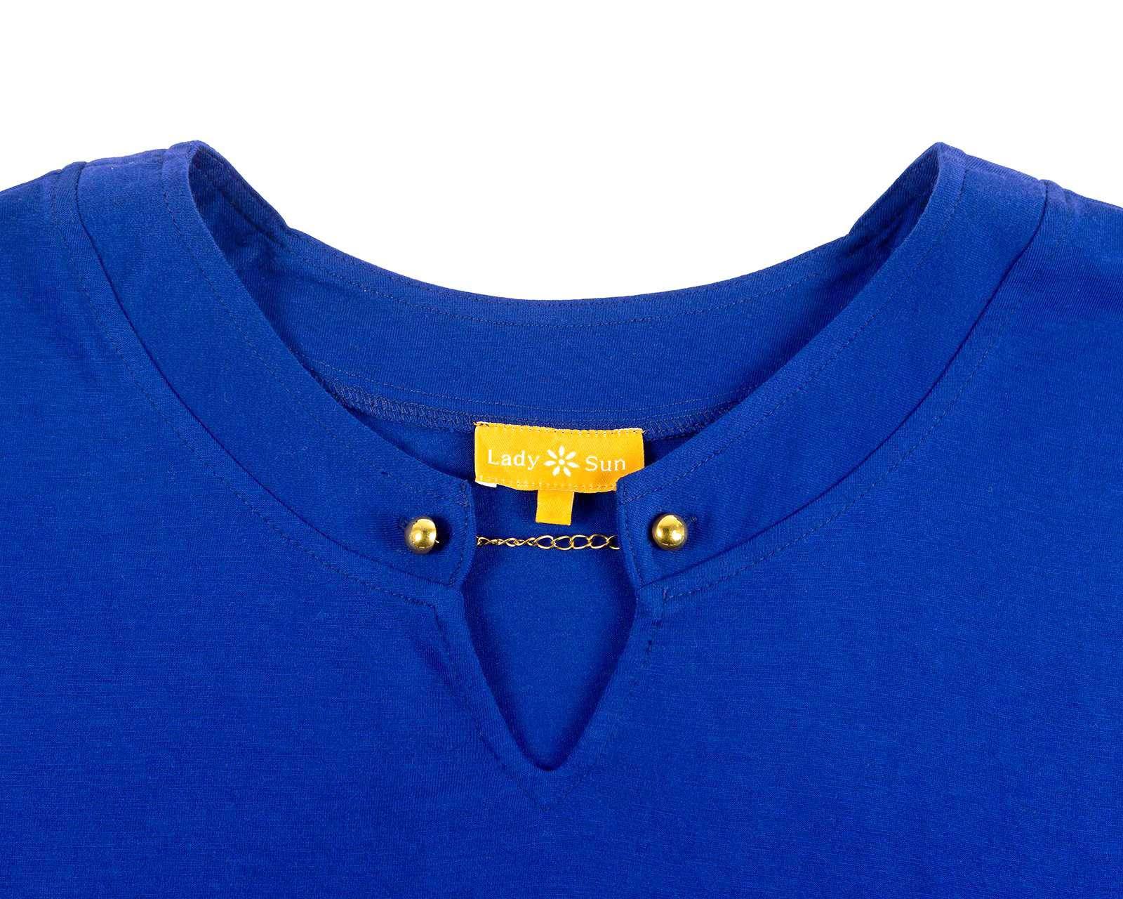Foto 7 pulgar | Blusa Lady Sun Manga 3/4 Azul
