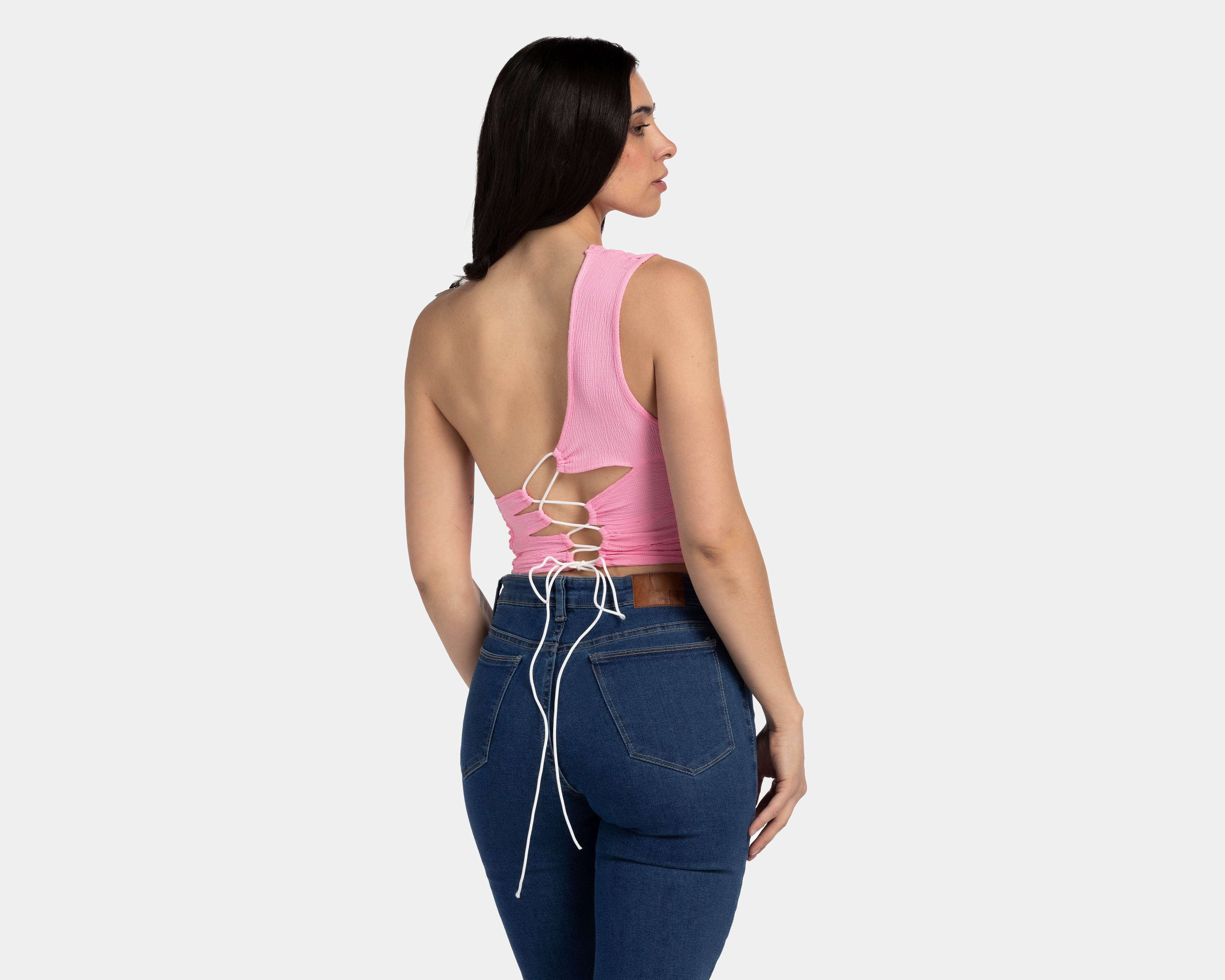 Foto 4 pulgar | Blusa Sahara con Hombro Descubierto Escote en Espalda
