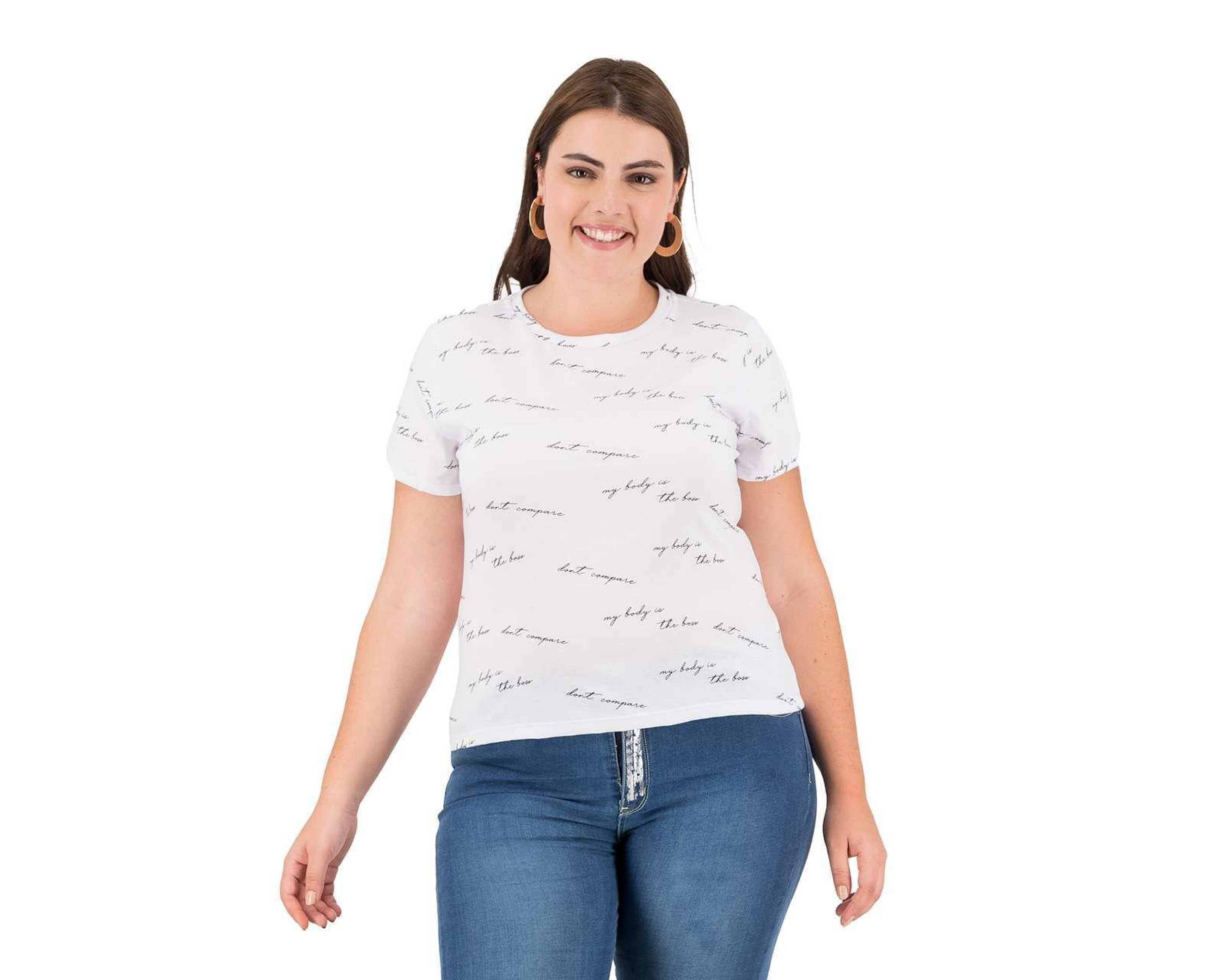 Foto 5 pulgar | Playera Thinner Manga Corta con Estampado