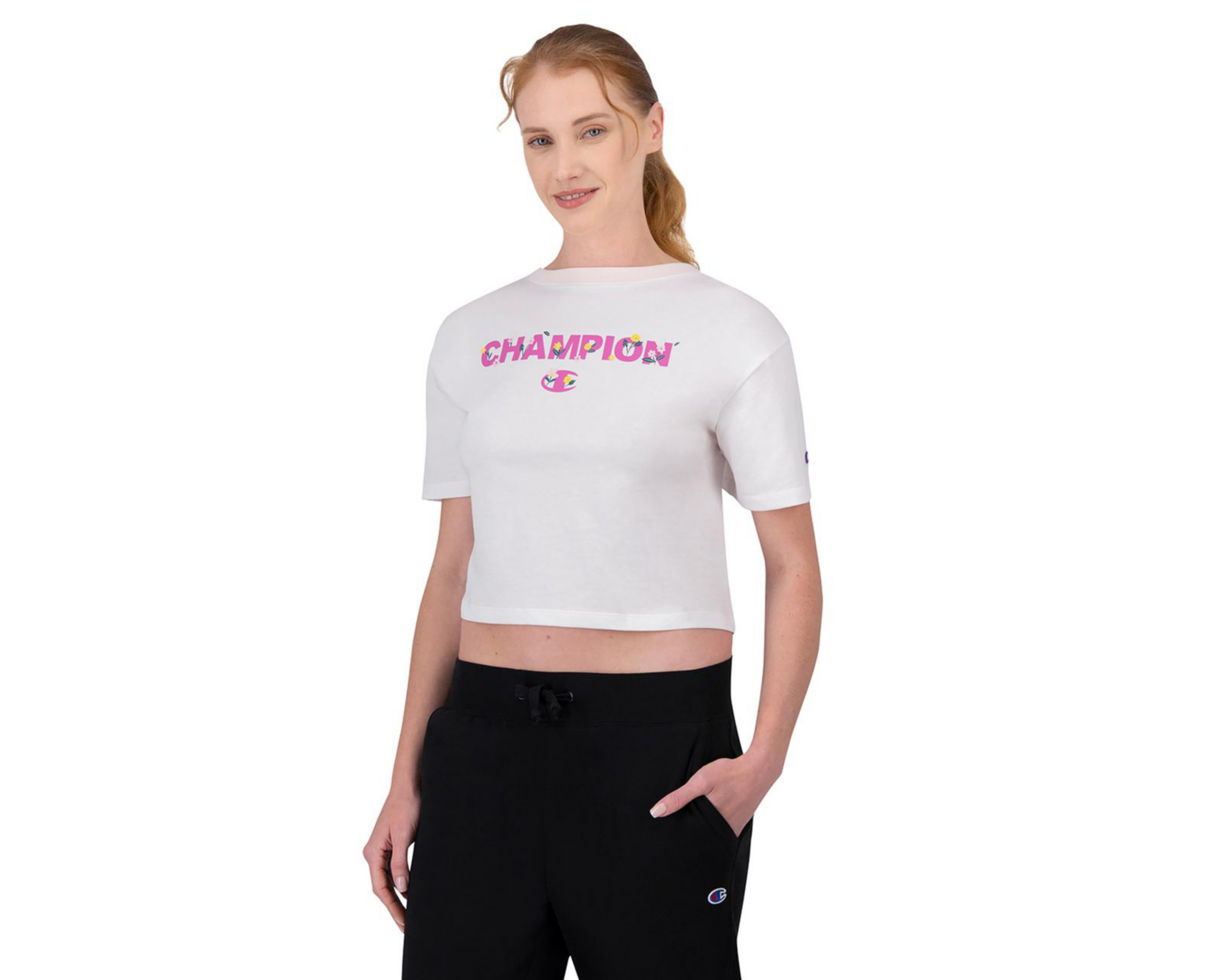 Foto 2 pulgar | Playera Champion Manga Corta para Mujer