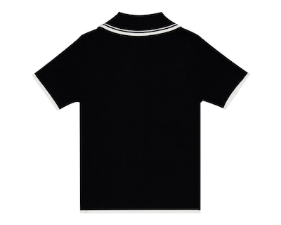 Foto 4 | Playera Polo Champion Cuello V Negra para Mujer