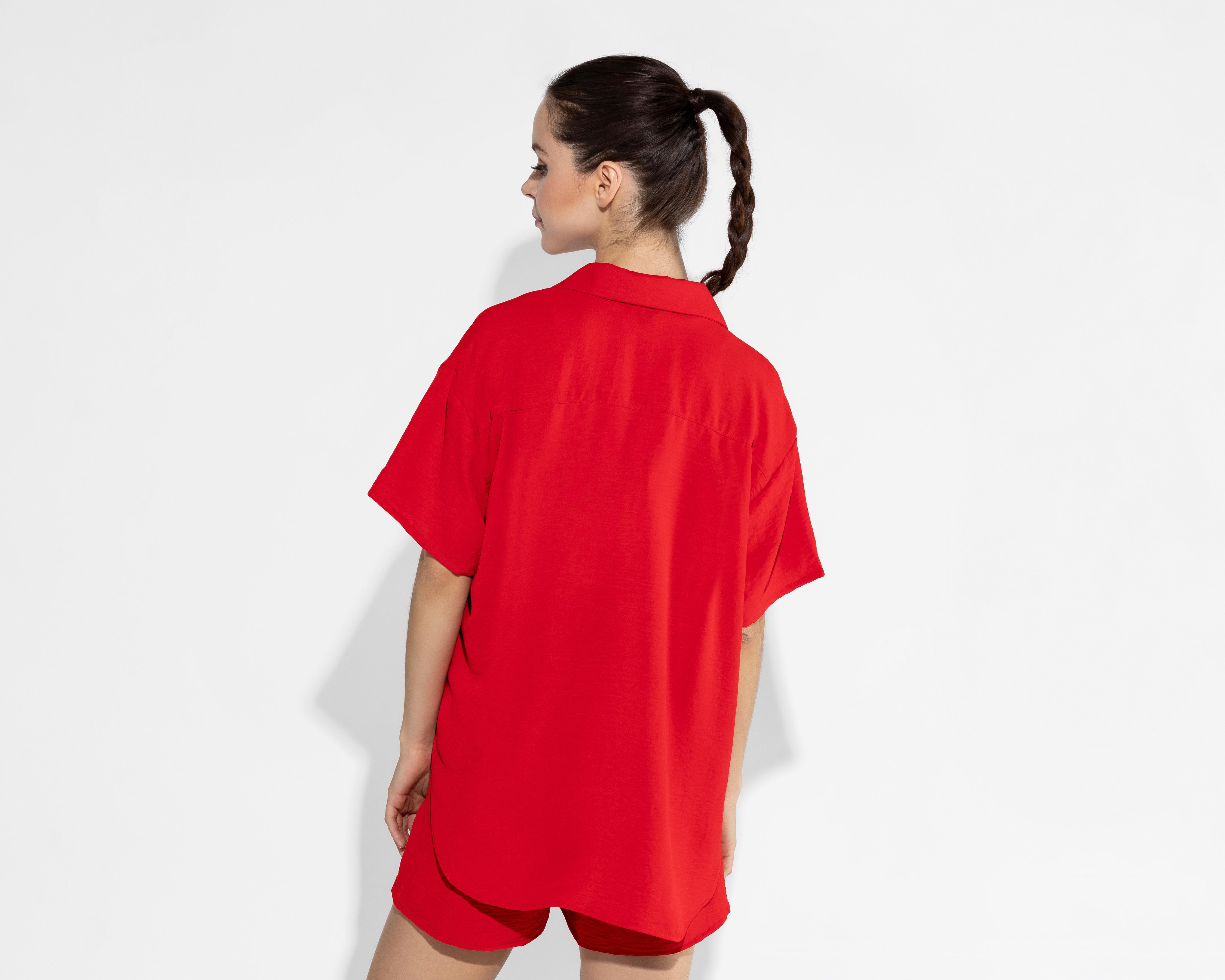 Foto 4 pulgar | Camisa Thinner Manga Corta Roja