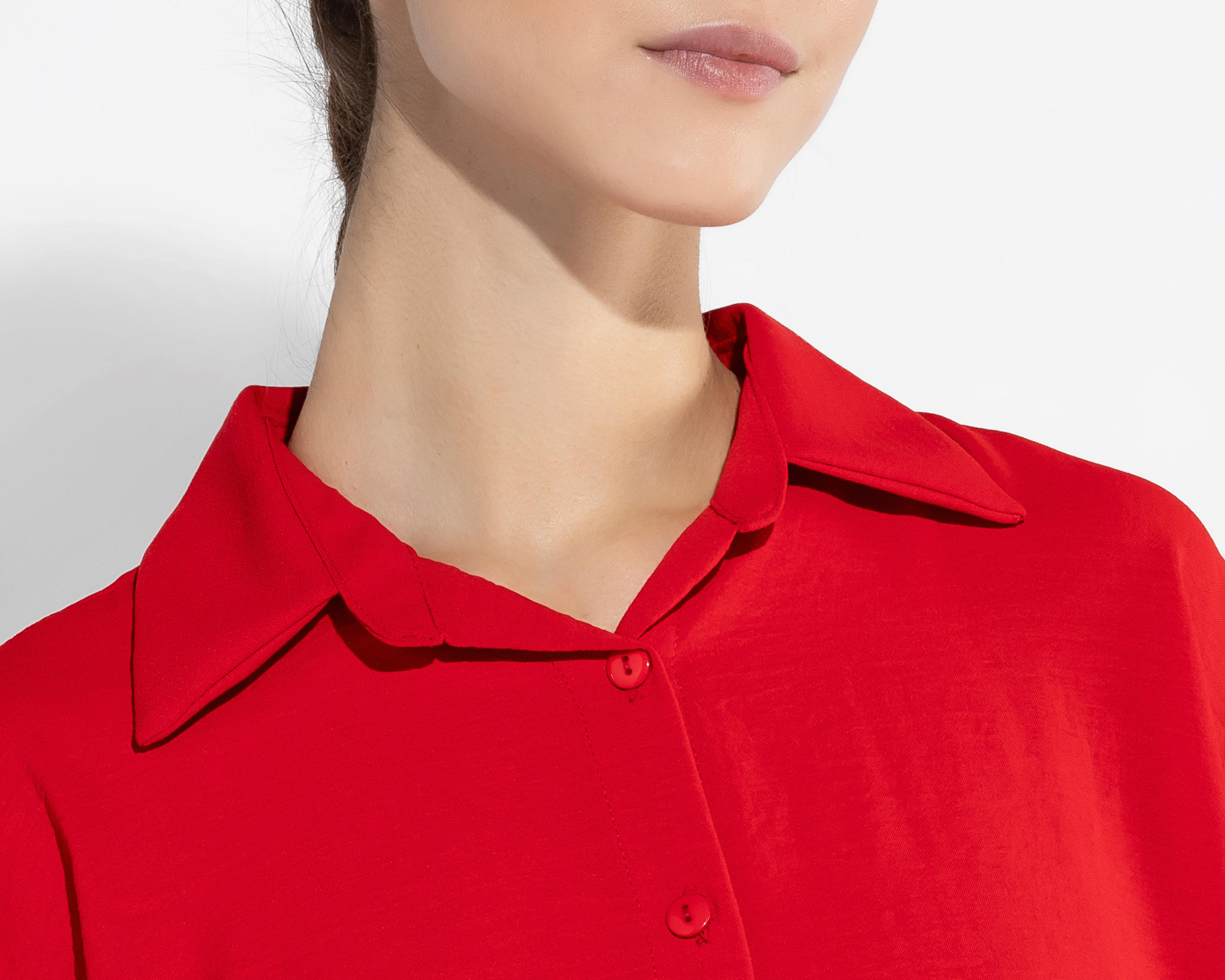 Foto 5 pulgar | Camisa Thinner Manga Corta Roja
