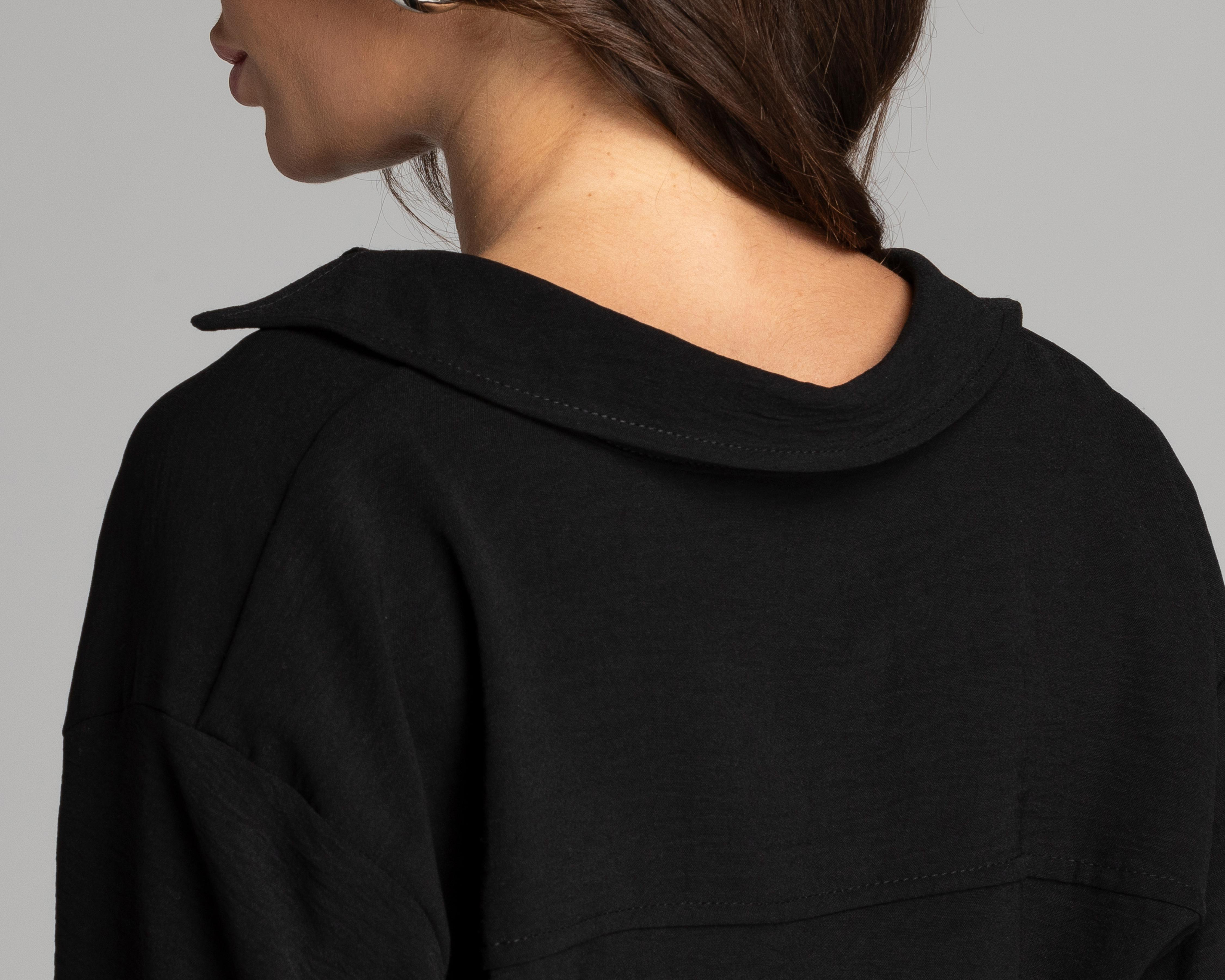 Foto 5 | Blusa Thinner Manga Larga con Elástico en Cintura