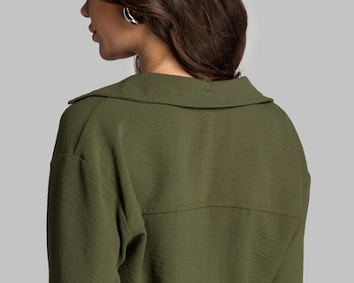 Foto 5 | Blusa Thinner Manga Larga con Elástico en Cintura