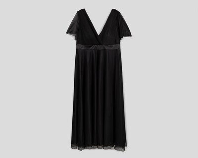 Foto 1 | Vestido de Fiesta Antonina Negro Escote V Largo