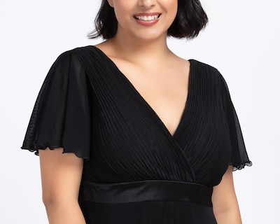 Foto 4 | Vestido de Fiesta Antonina Negro Escote V Largo
