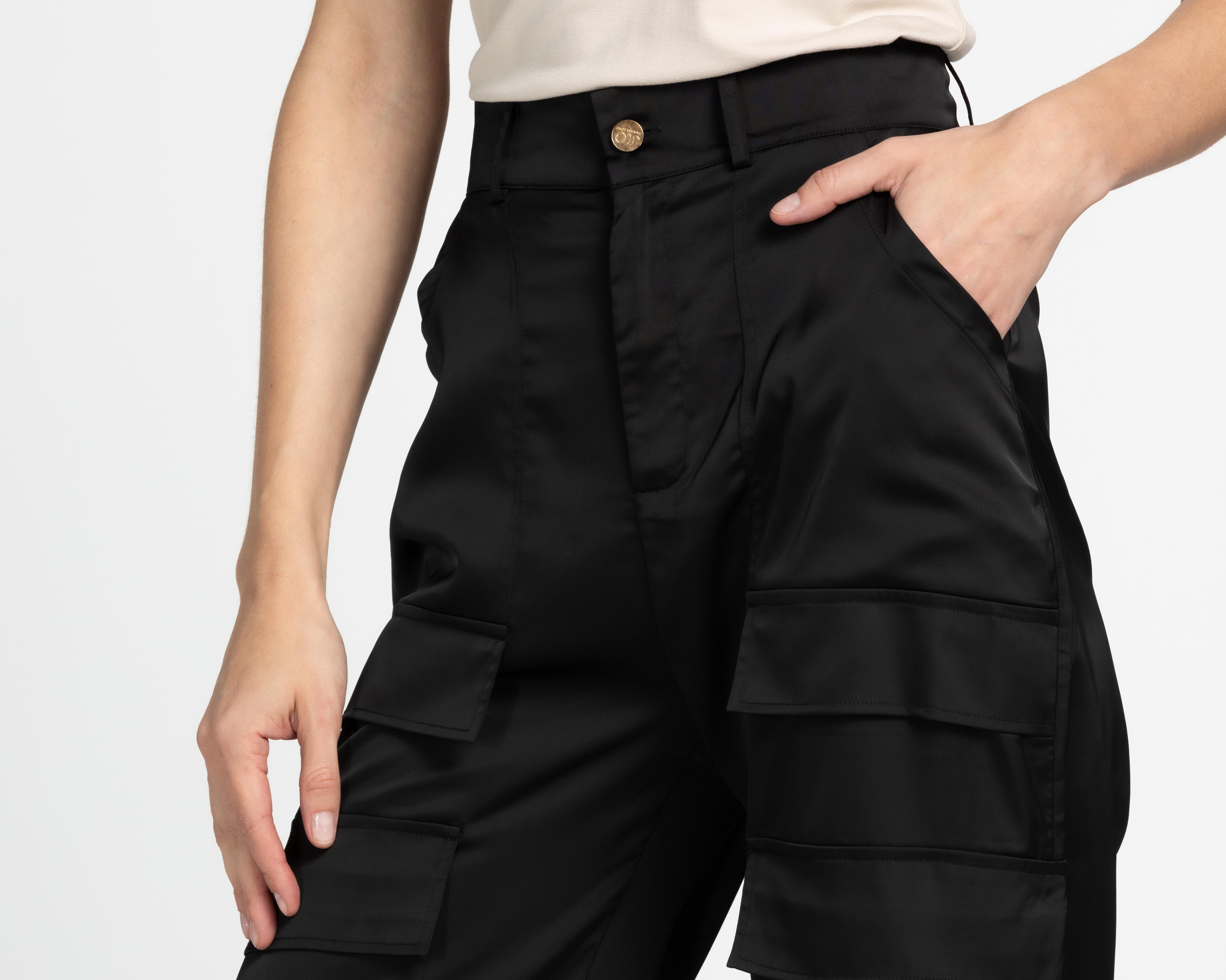 Foto 5 pulgar | Pantalón Ancho Jennifer Lopez Negro para Mujer
