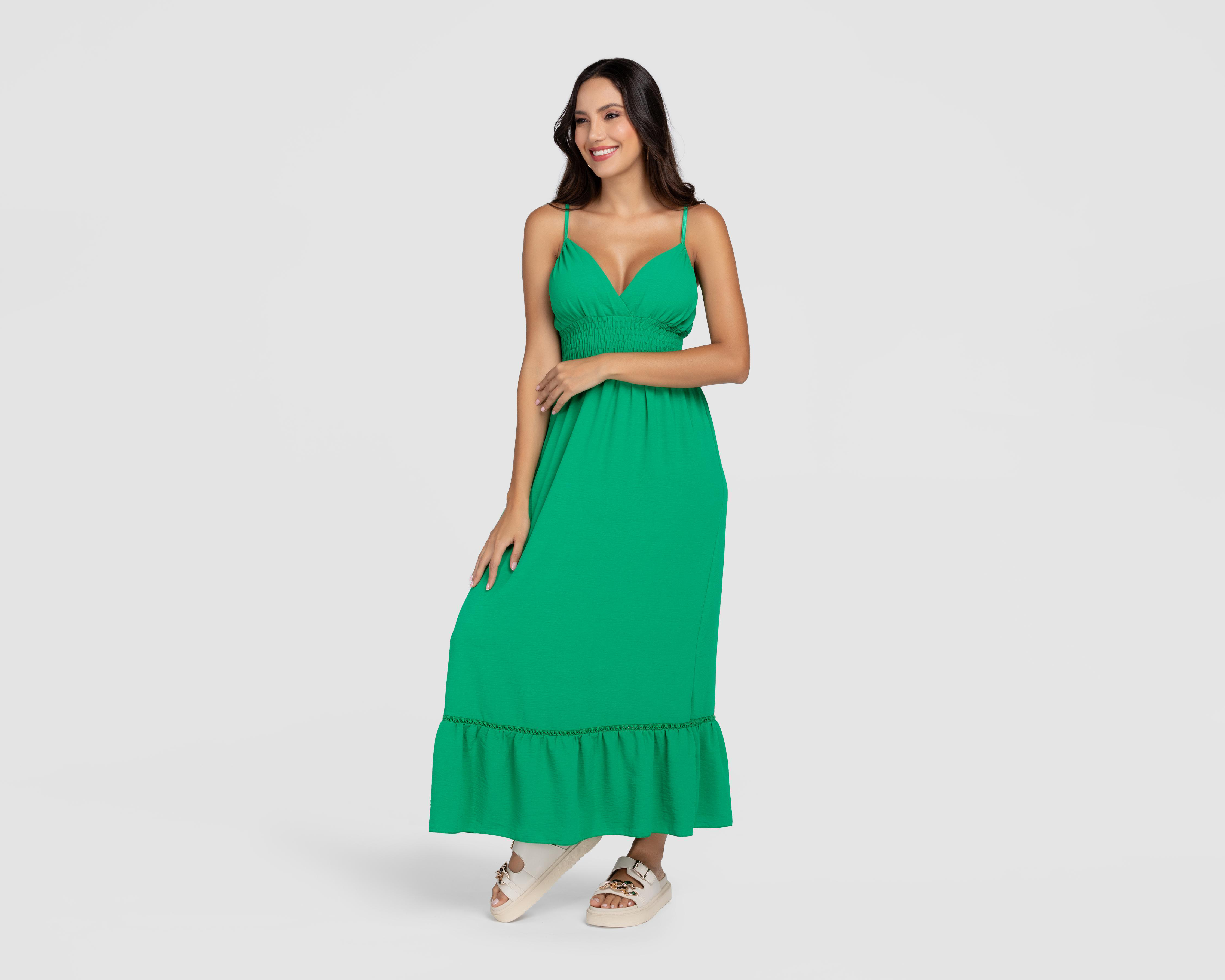 Foto 1 | Vestido Casual Sahara sin Mangas Verde