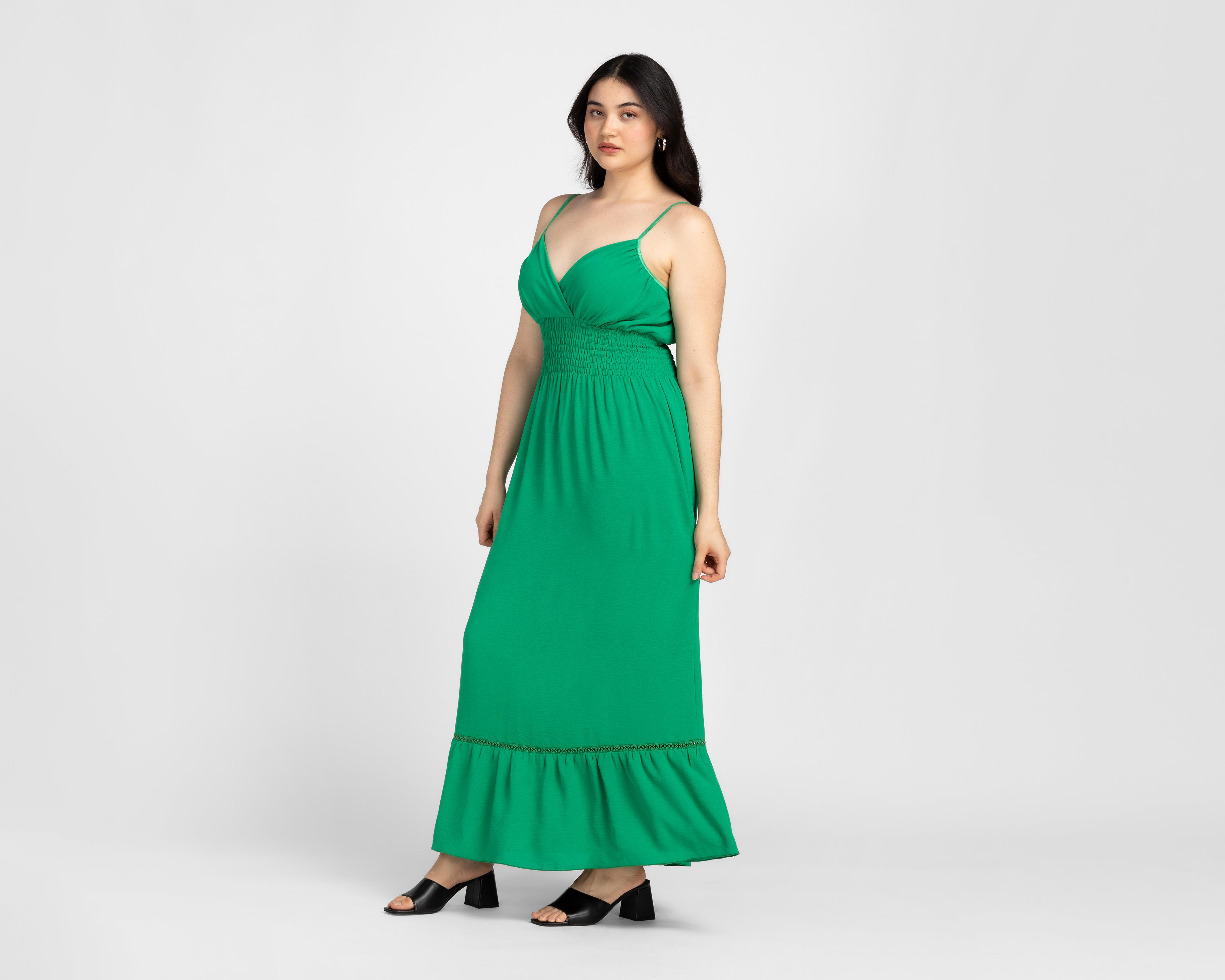 Foto 5 pulgar | Vestido Casual Sahara sin Mangas Verde
