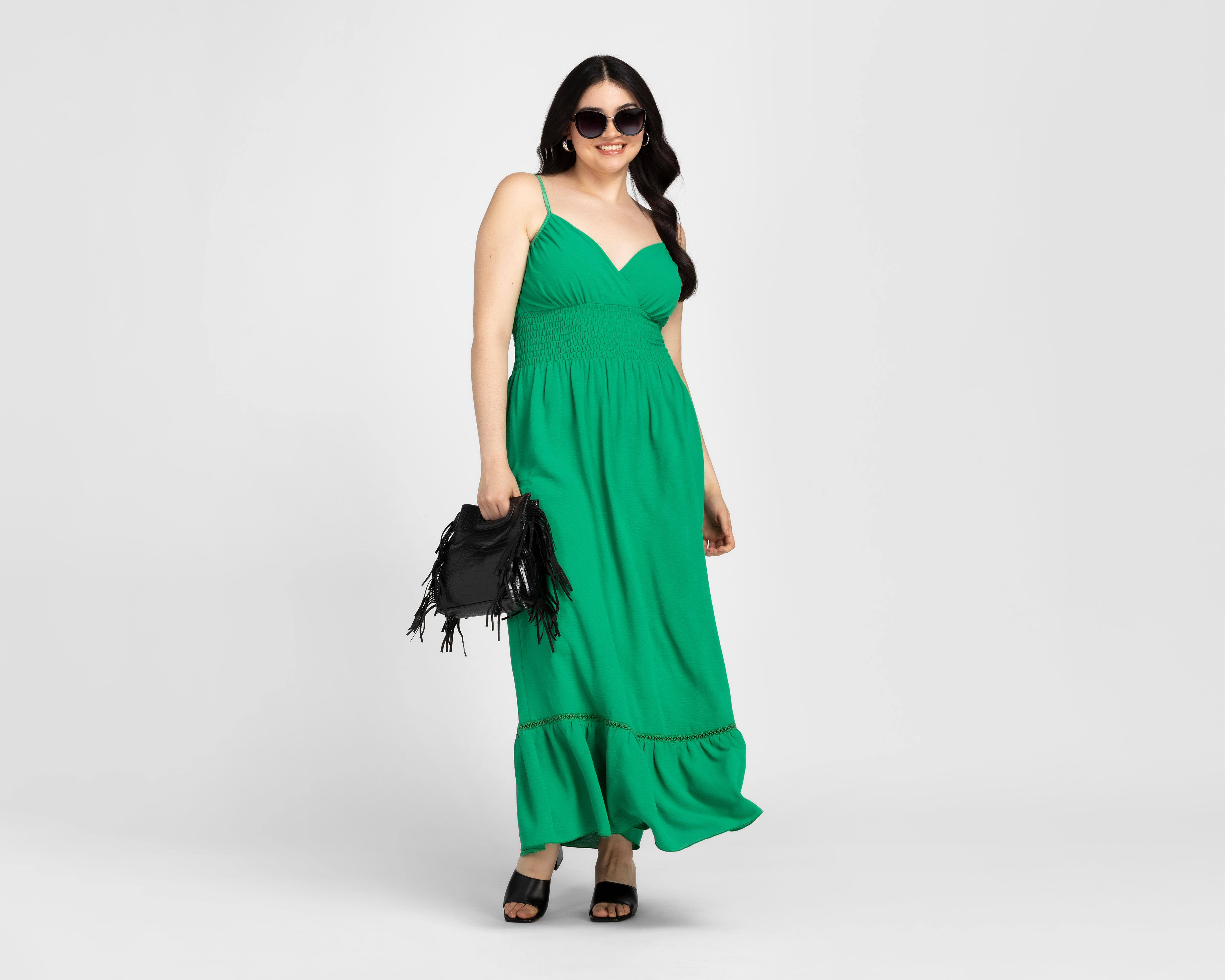 Foto 5 | Vestido Casual Sahara sin Mangas Verde