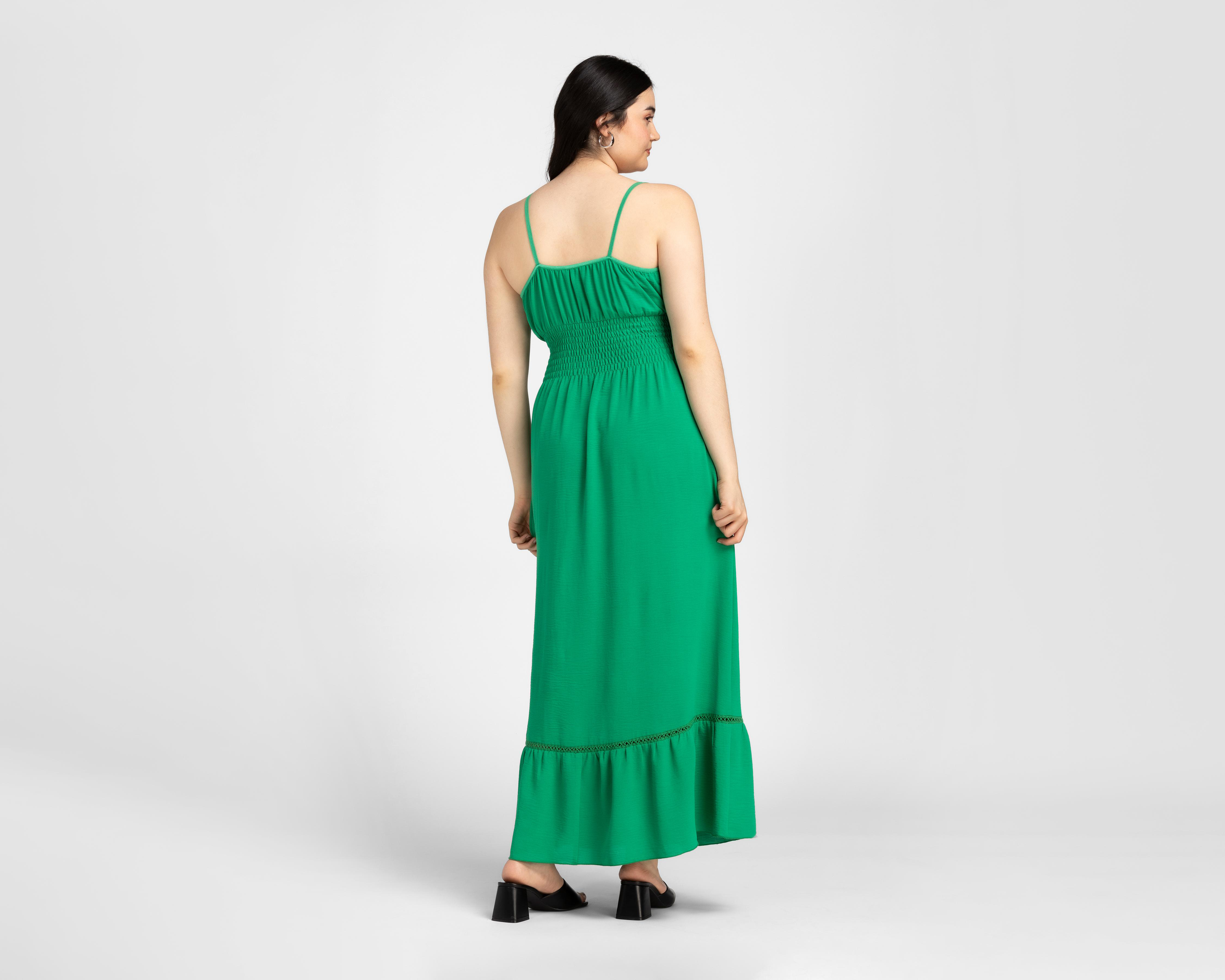 Foto 7 pulgar | Vestido Casual Sahara sin Mangas Verde