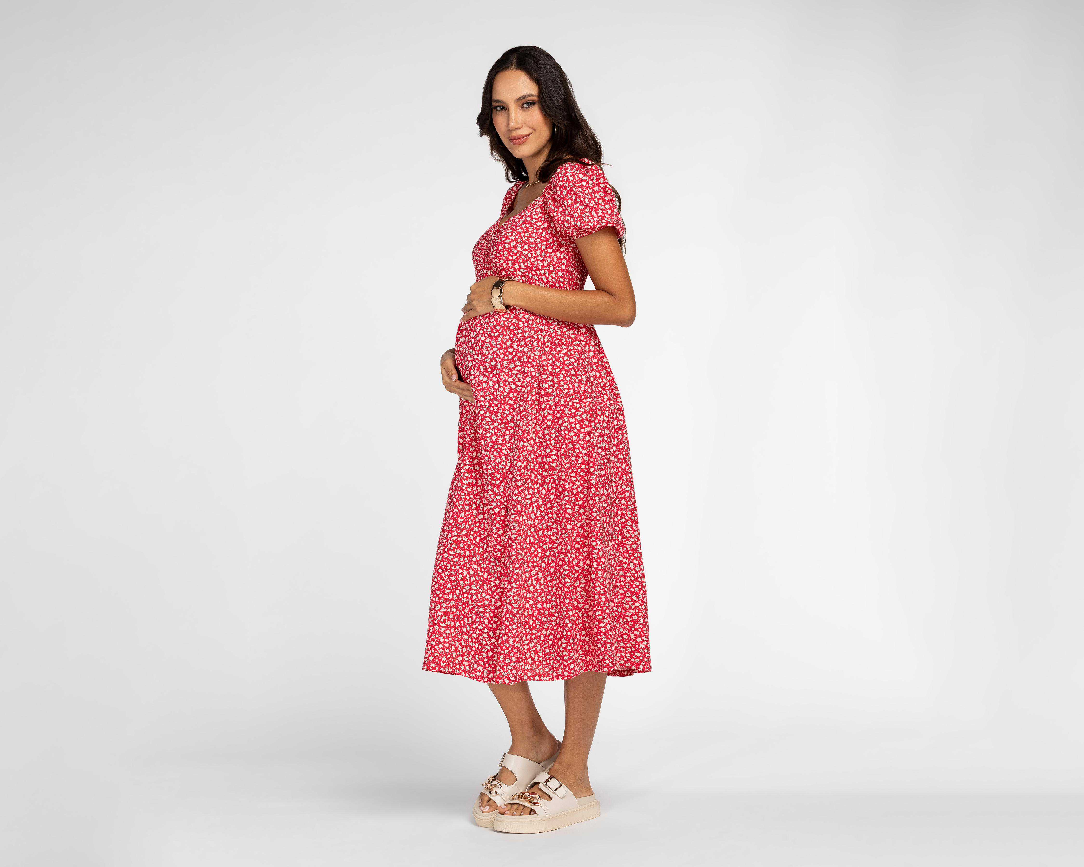 Foto 2 pulgar | Vestido de Maternidad Mamá Bella Manga Corta