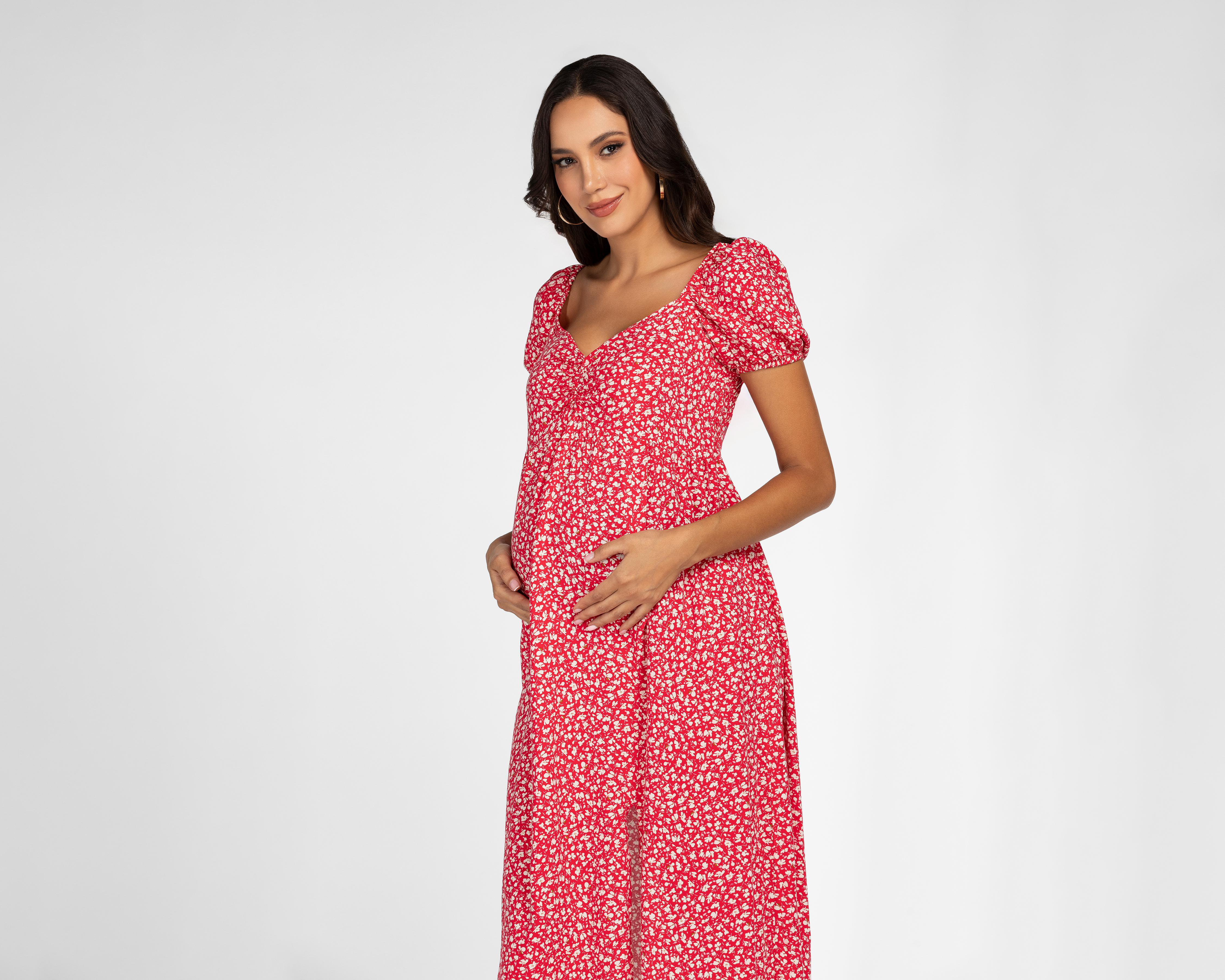 Foto 5 pulgar | Vestido de Maternidad Mamá Bella Manga Corta
