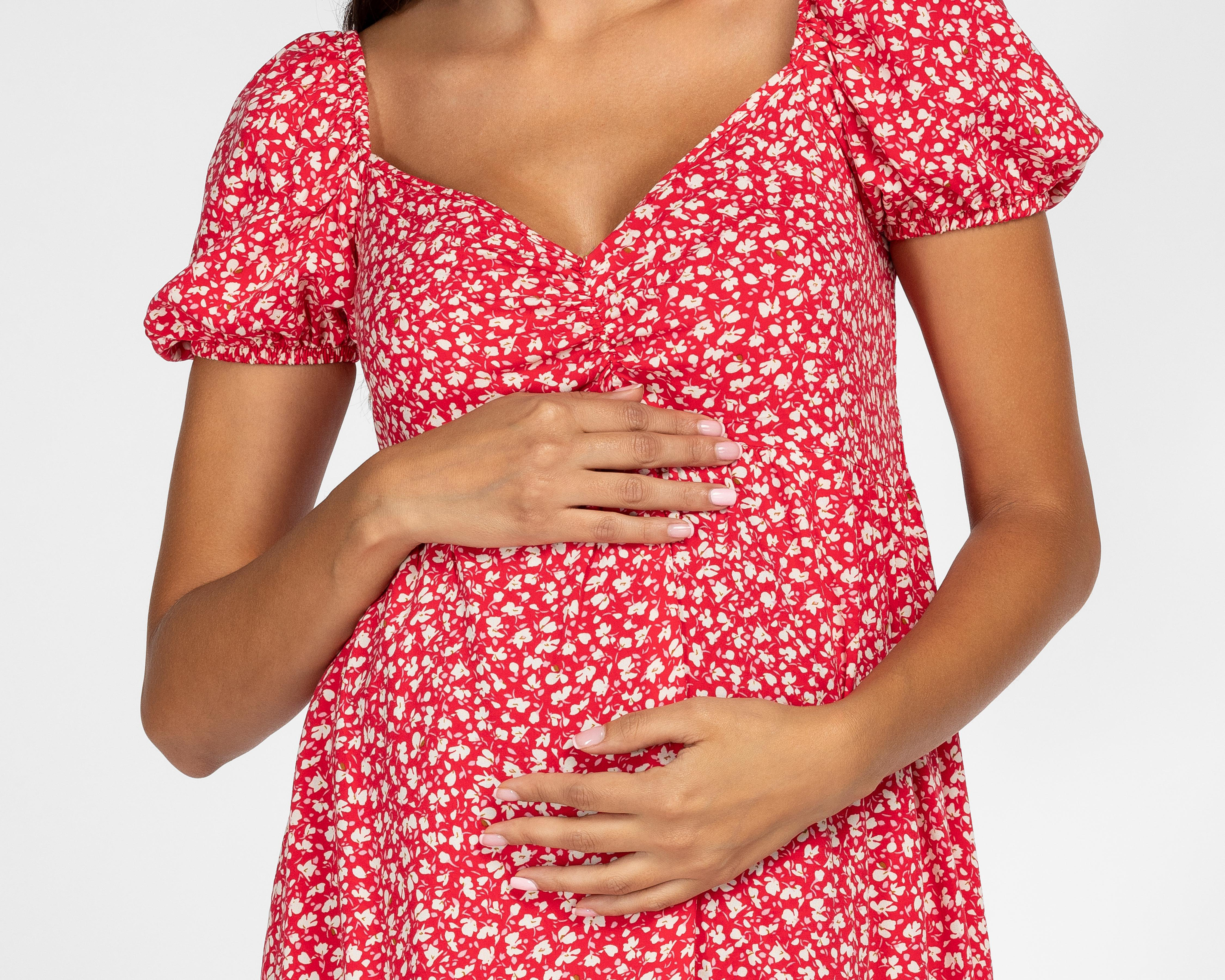 Foto 6 pulgar | Vestido de Maternidad Mamá Bella Manga Corta
