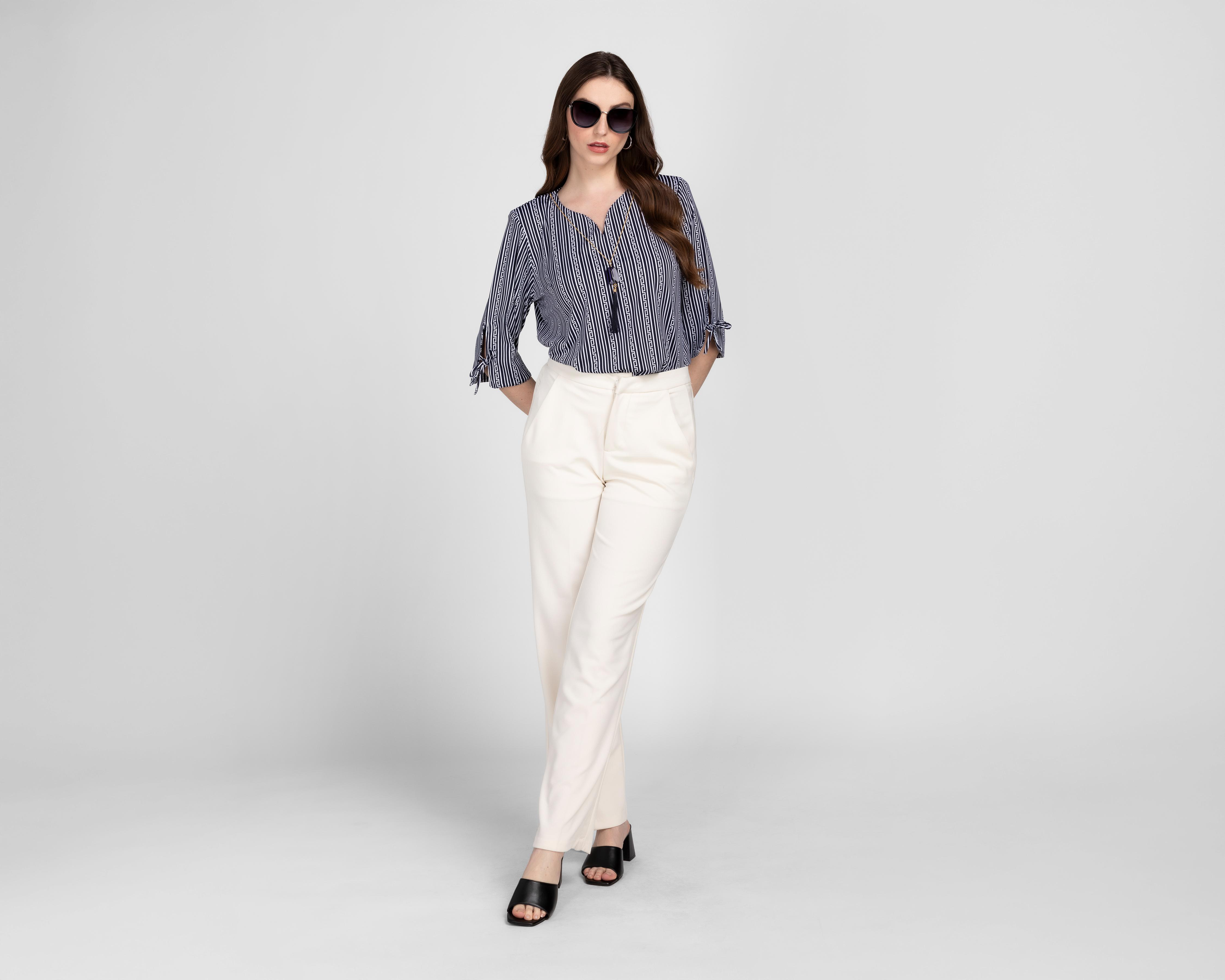 Foto 2 | Blusa Style Book a Rayas para Mujer