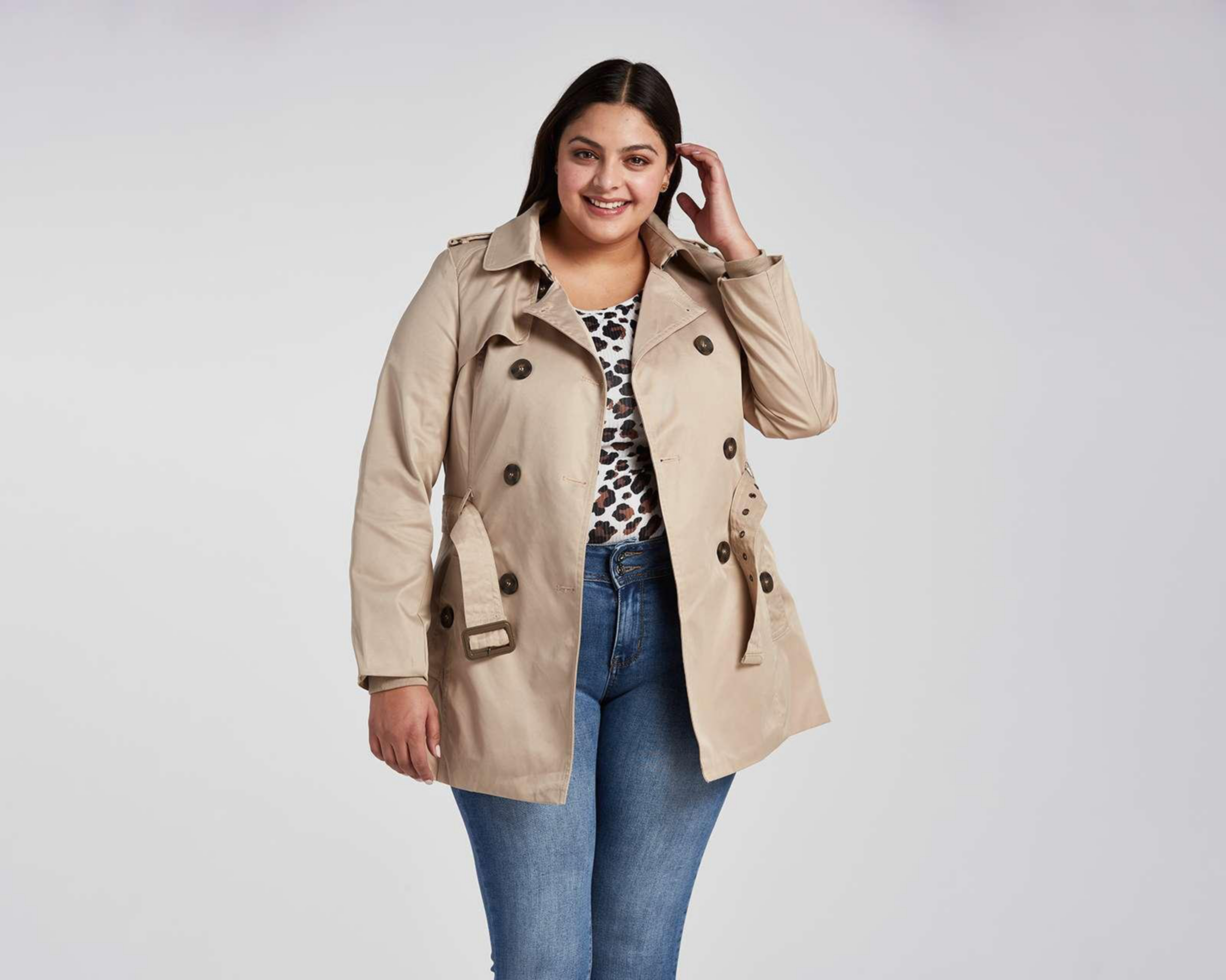 Foto 4 | Gabardina Sahara Abotonada