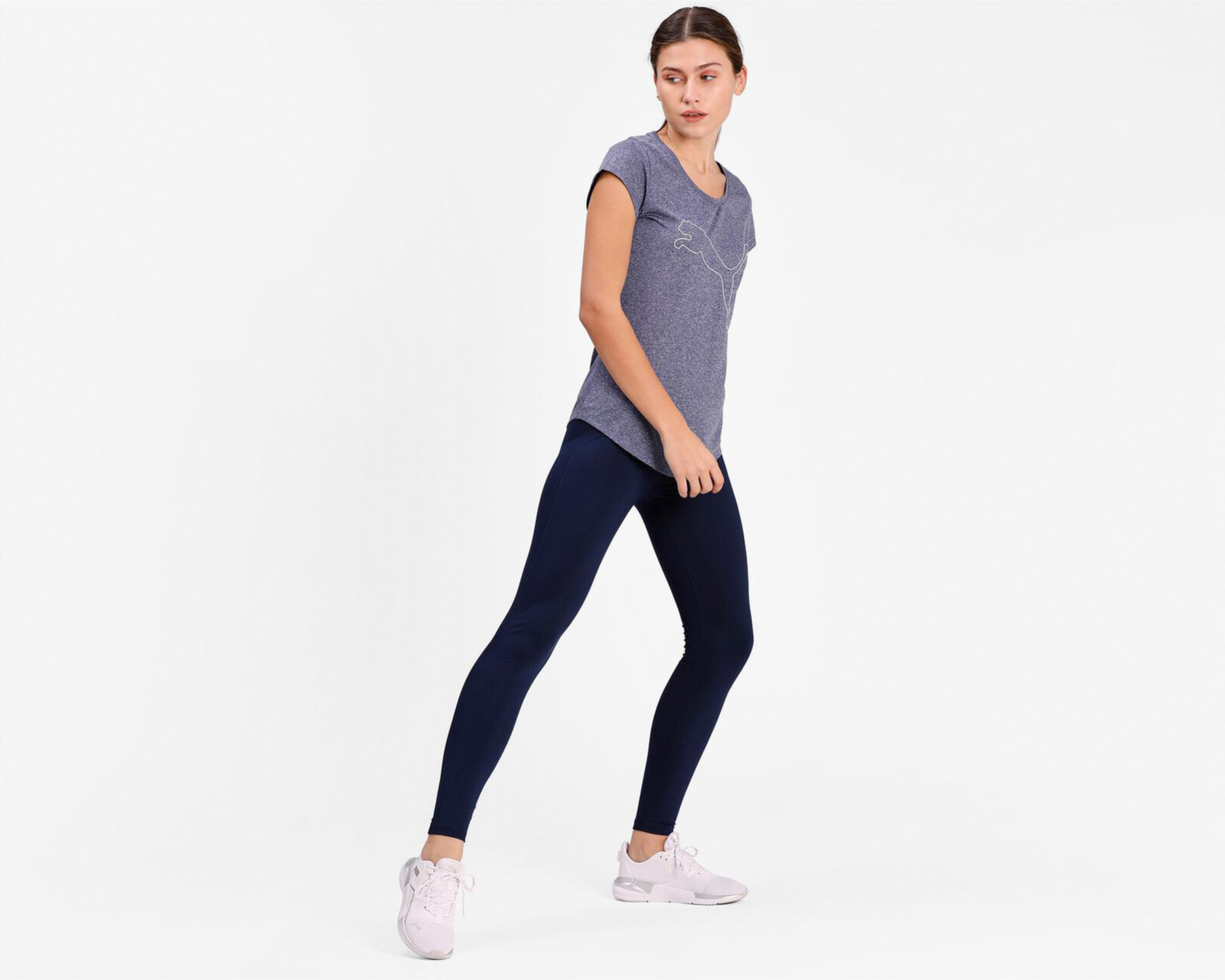 Foto 6 pulgar | Playera de Entrenamiento Puma Heather Cat DryCELL para Mujer