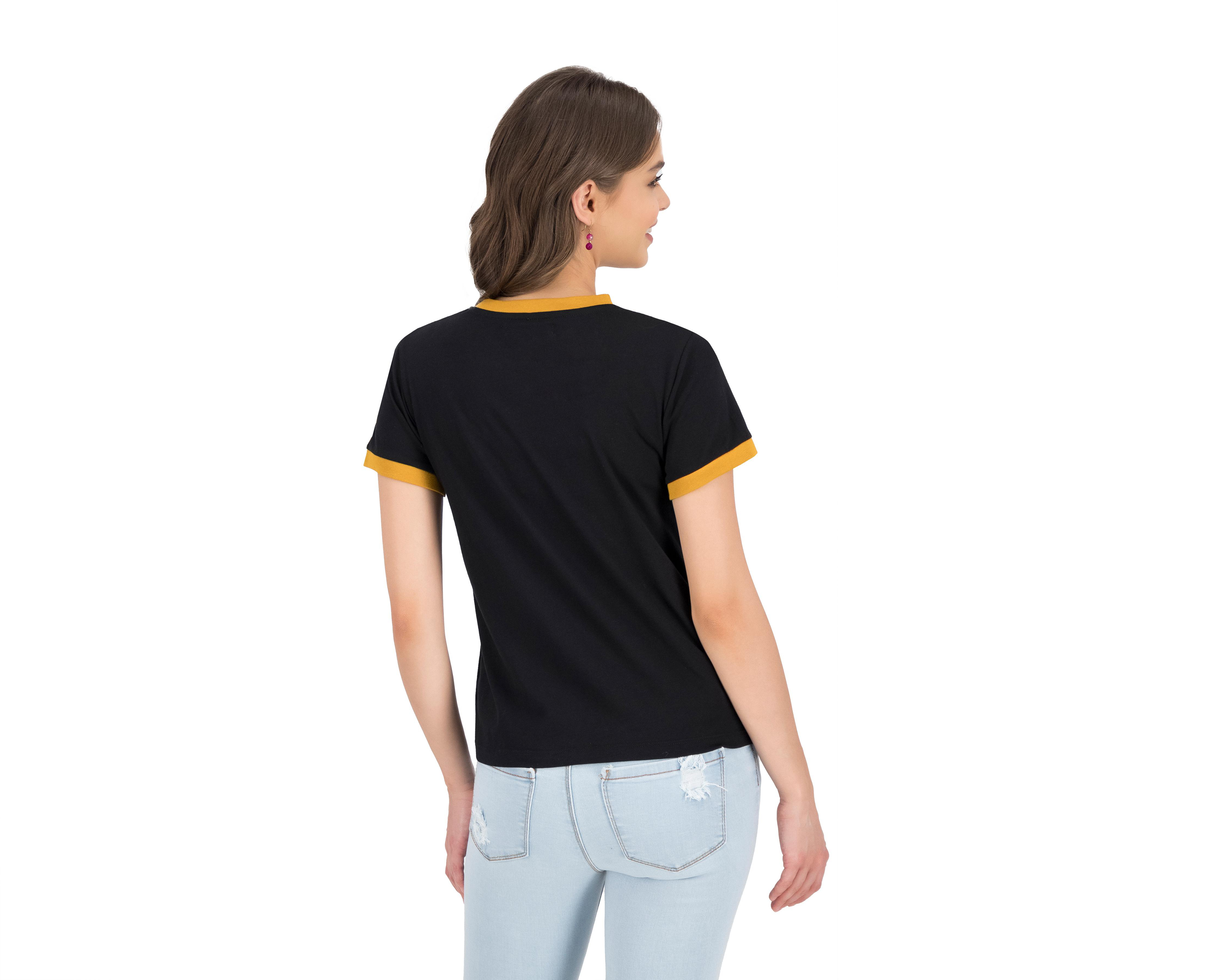 Foto 4 pulgar | Playera Refill Manga Corta con Estampado