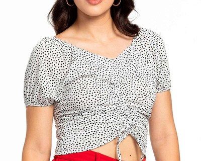 Foto 4 | Blusa Thinner Manga Corta con Puntos