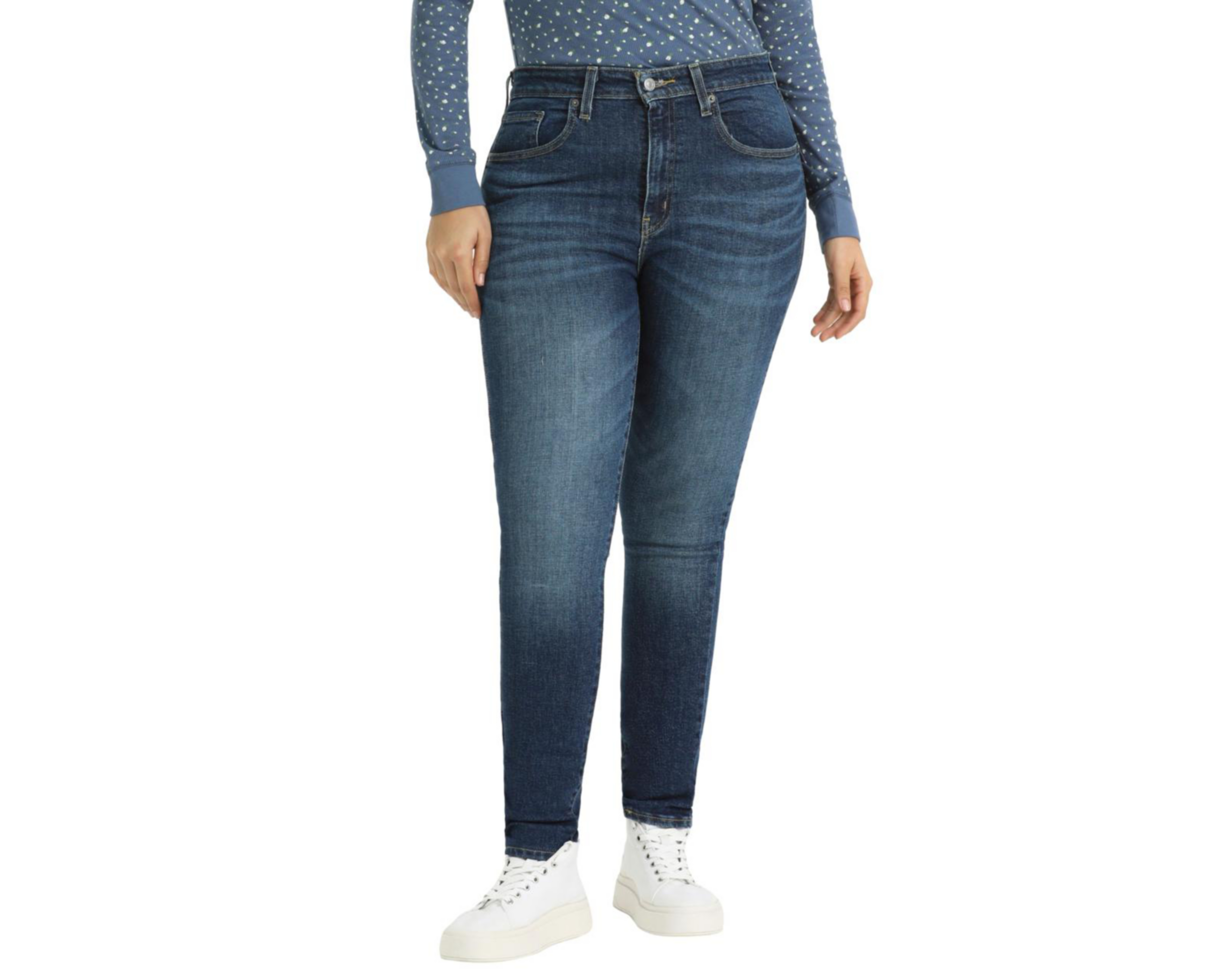 Jeans Levi's 721 Skinny Deslavados