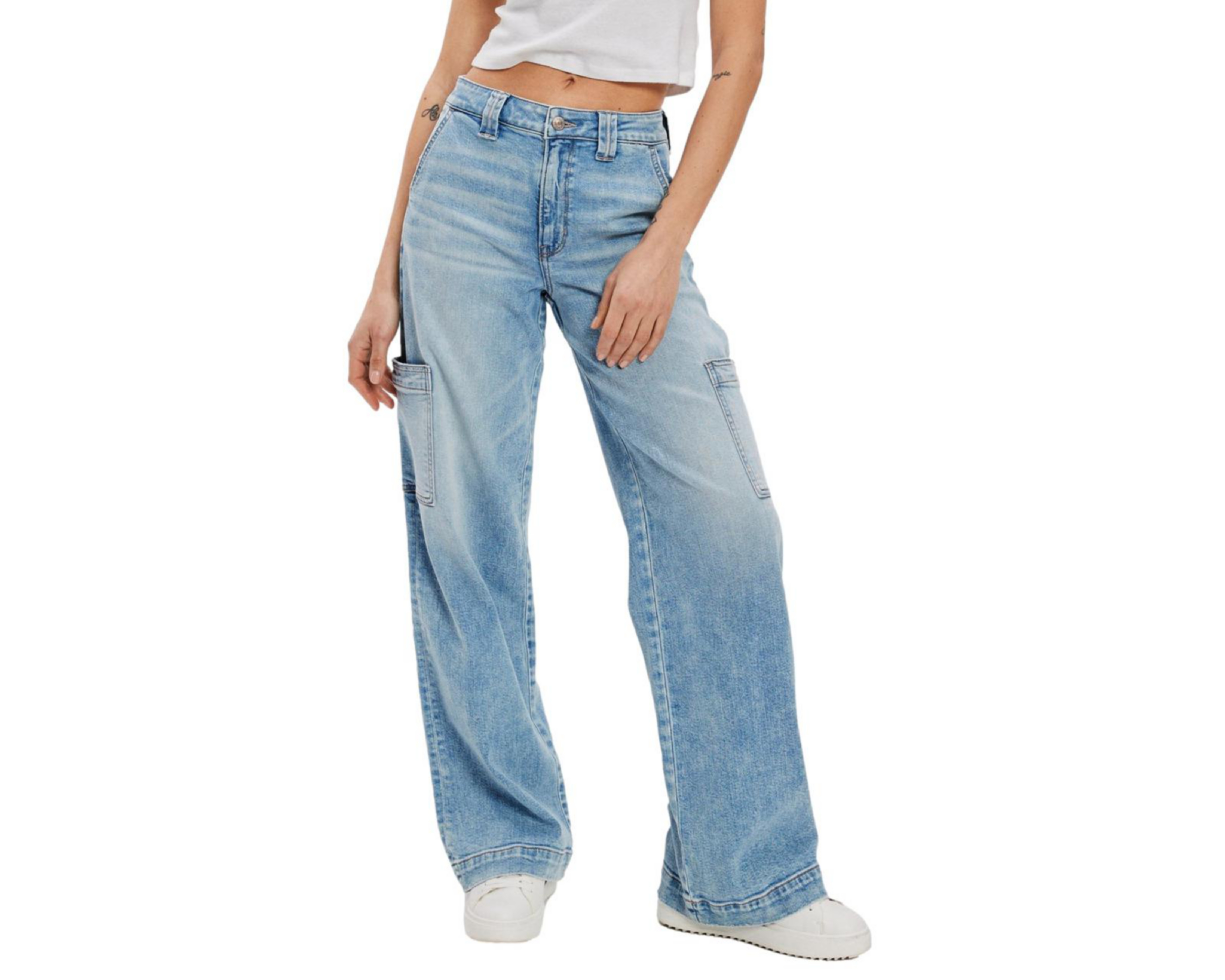 Foto 2 pulgar | Jeans American Eagle Super High-Rise Baggy Wide Leg