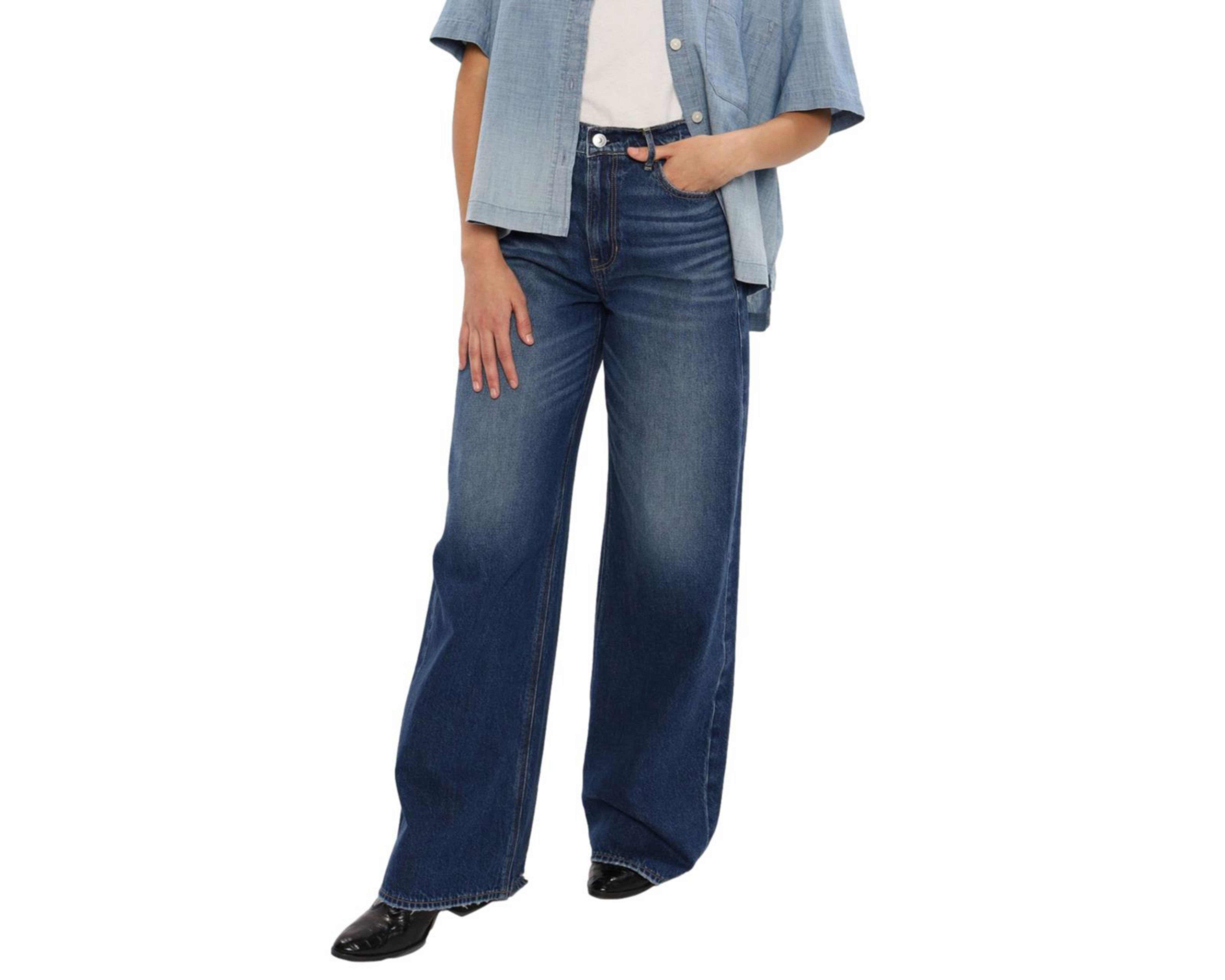 Foto 2 pulgar | Jeans American Eagle Super High-Waisted Baggy Wide-Leg