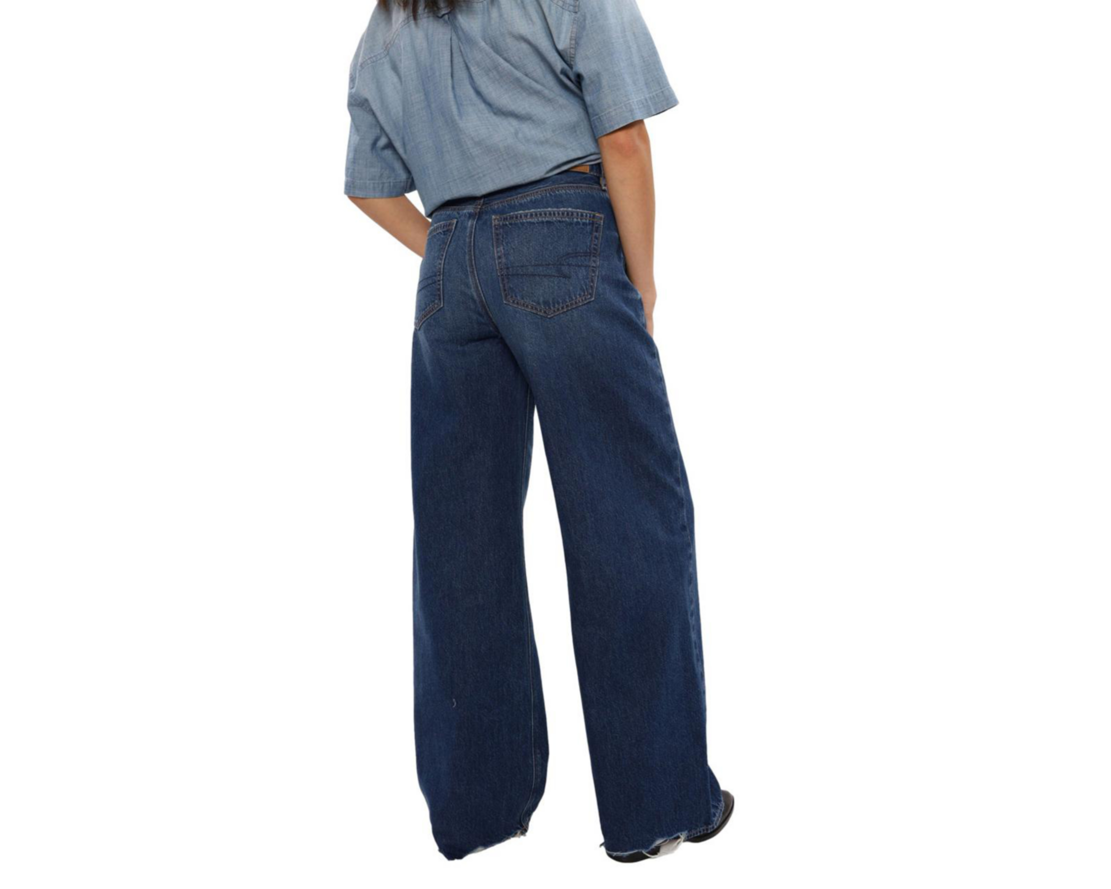 Foto 2 | Jeans American Eagle Super High-Waisted Baggy Wide-Leg