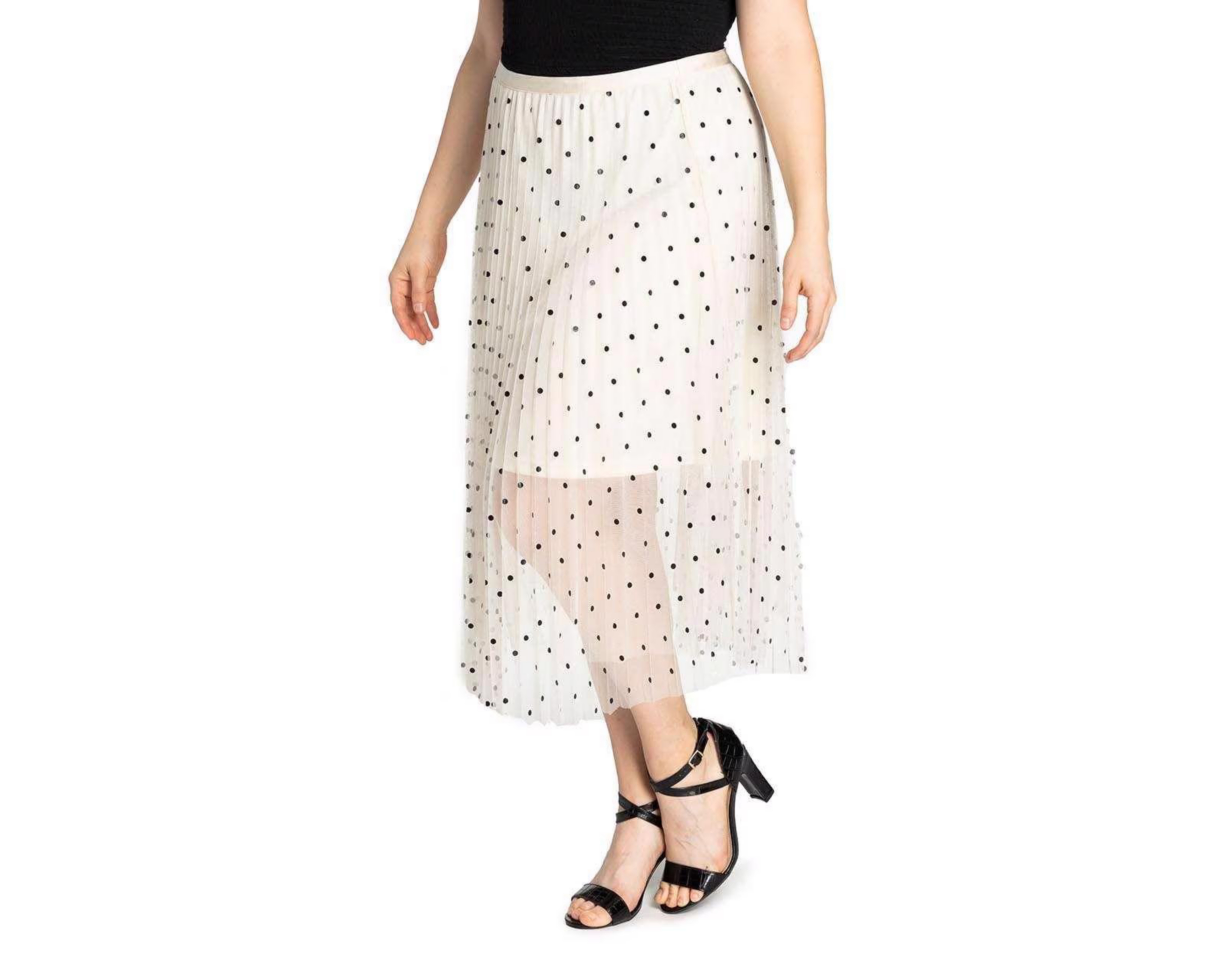 Foto 5 | Falda Midi Thiner con Lunares